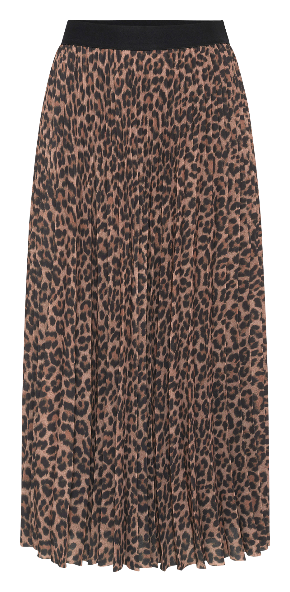 Jupe évasée plissée léopard GERARD DAREL Marron