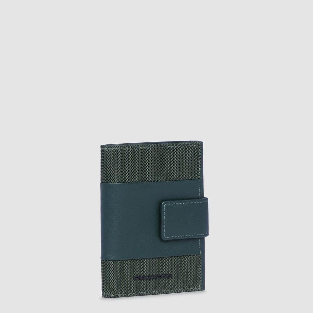 Portefeuille homme trifold à poche monnaie PIQUADRO Green