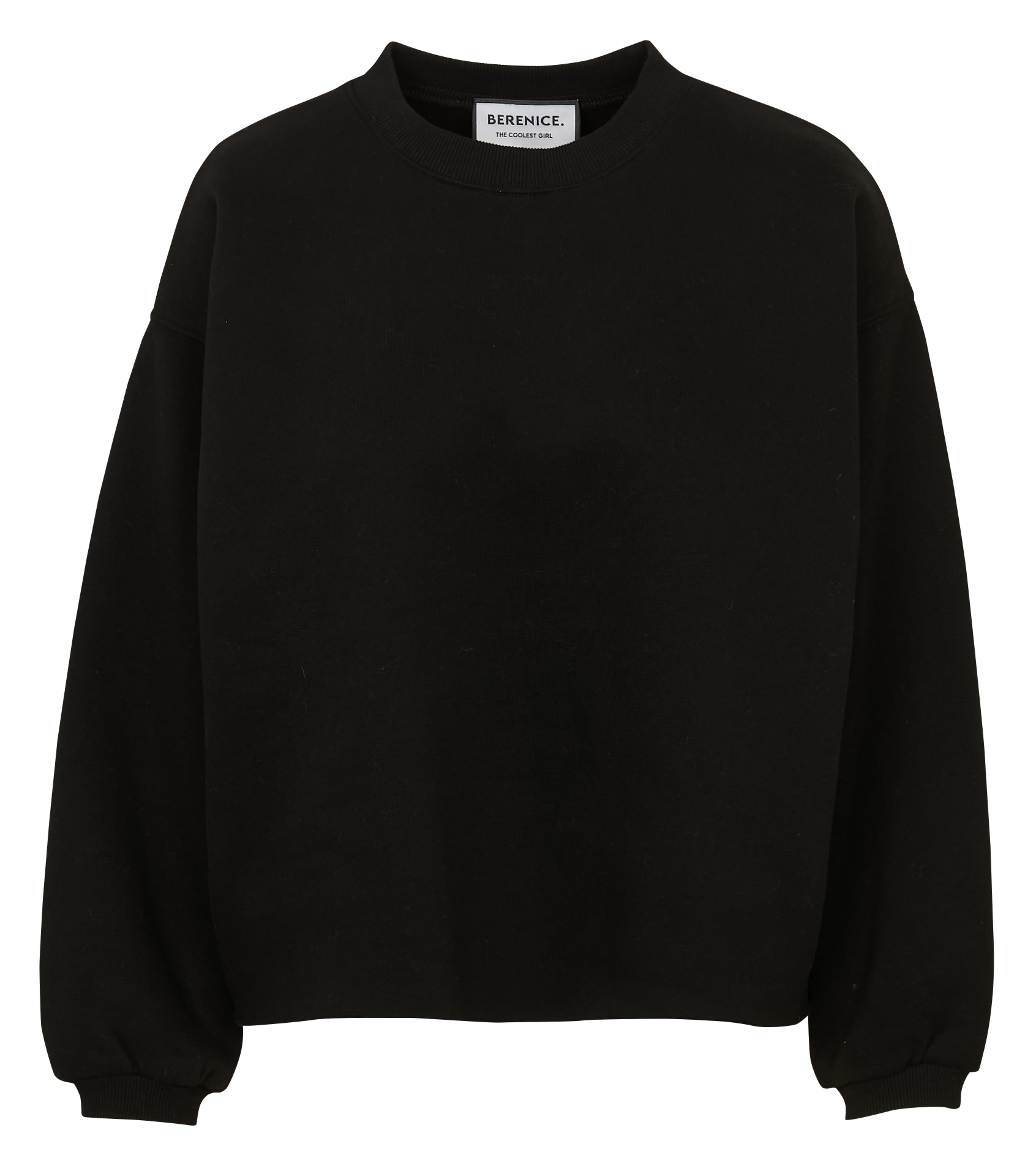 Oversize Rundhalsausschnitt Sweatshirt BERENICE Schwarz