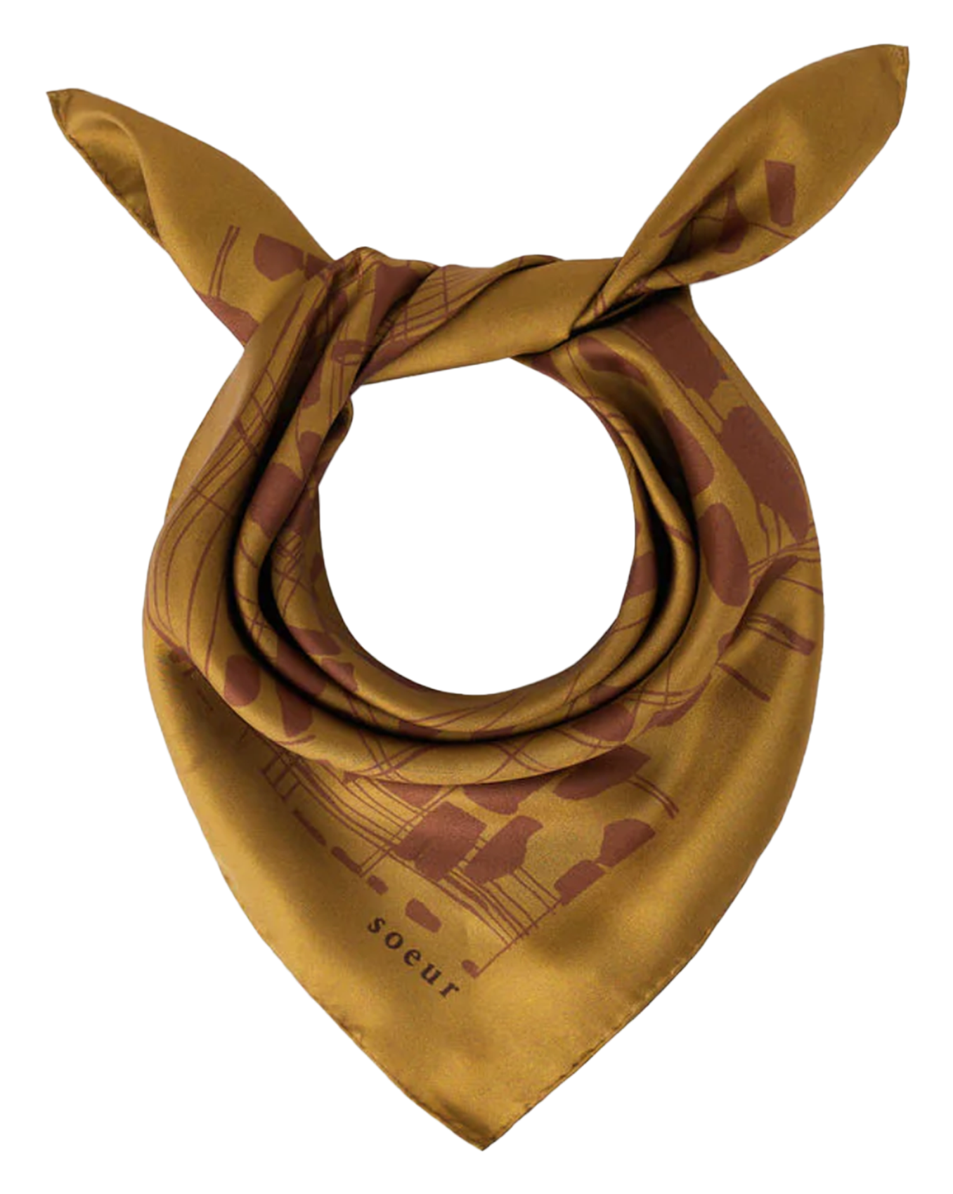 Aclaudie screen-printed silk scarf SOEUR Multicolored