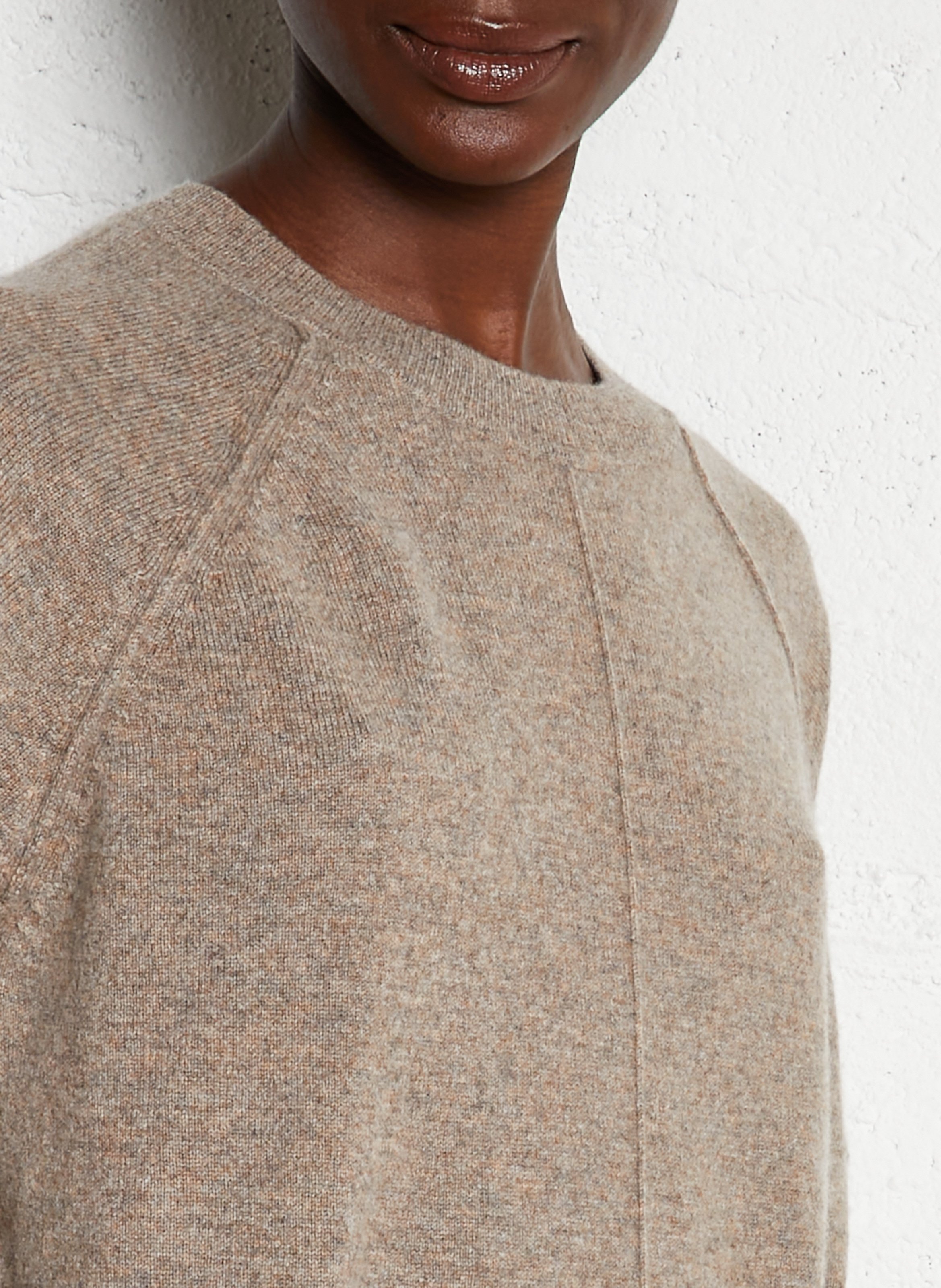 Belted cashmere sweater MAISON 123 Beige