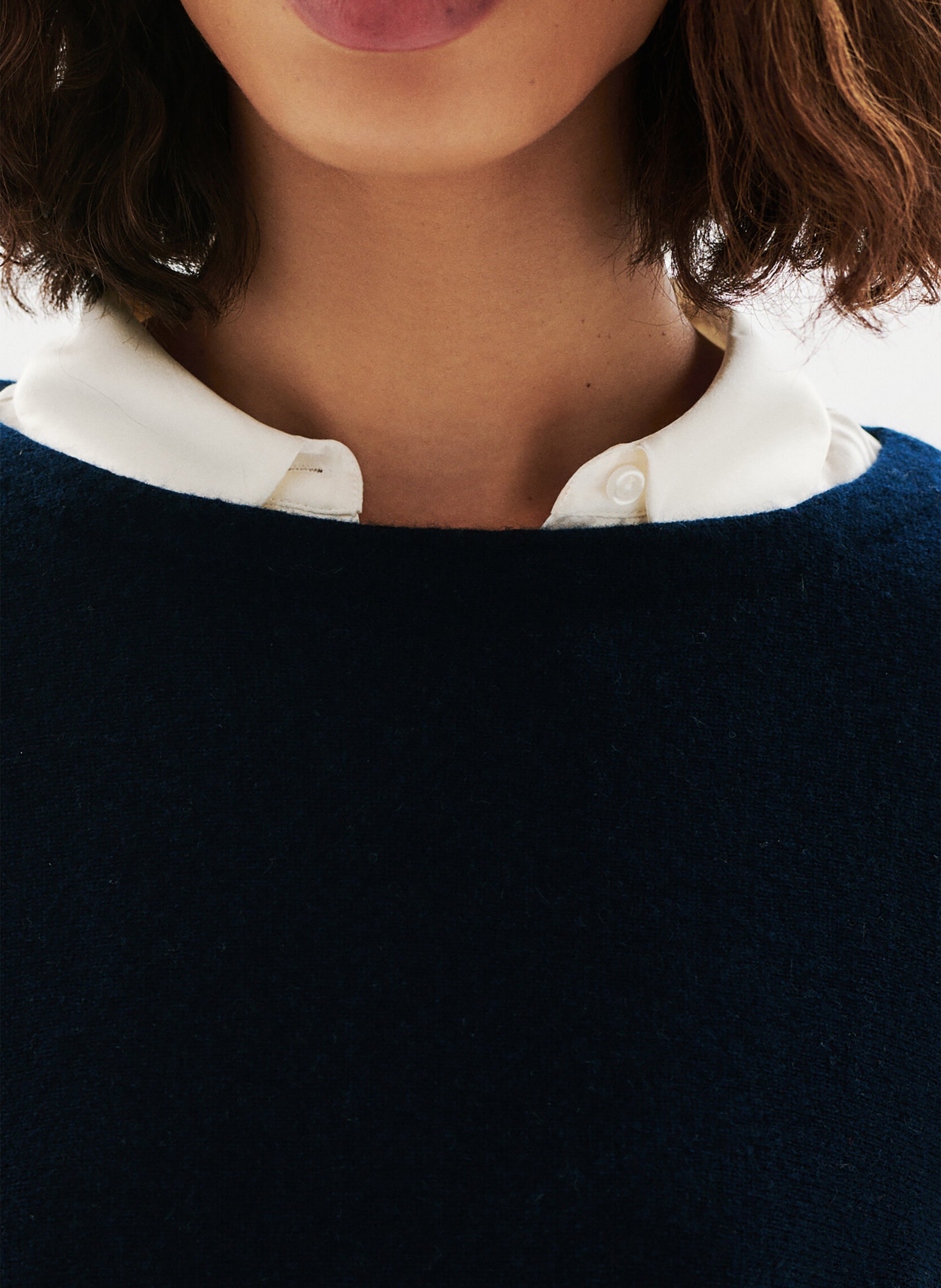 Cashmere round-neck sweater CAROLL Blue