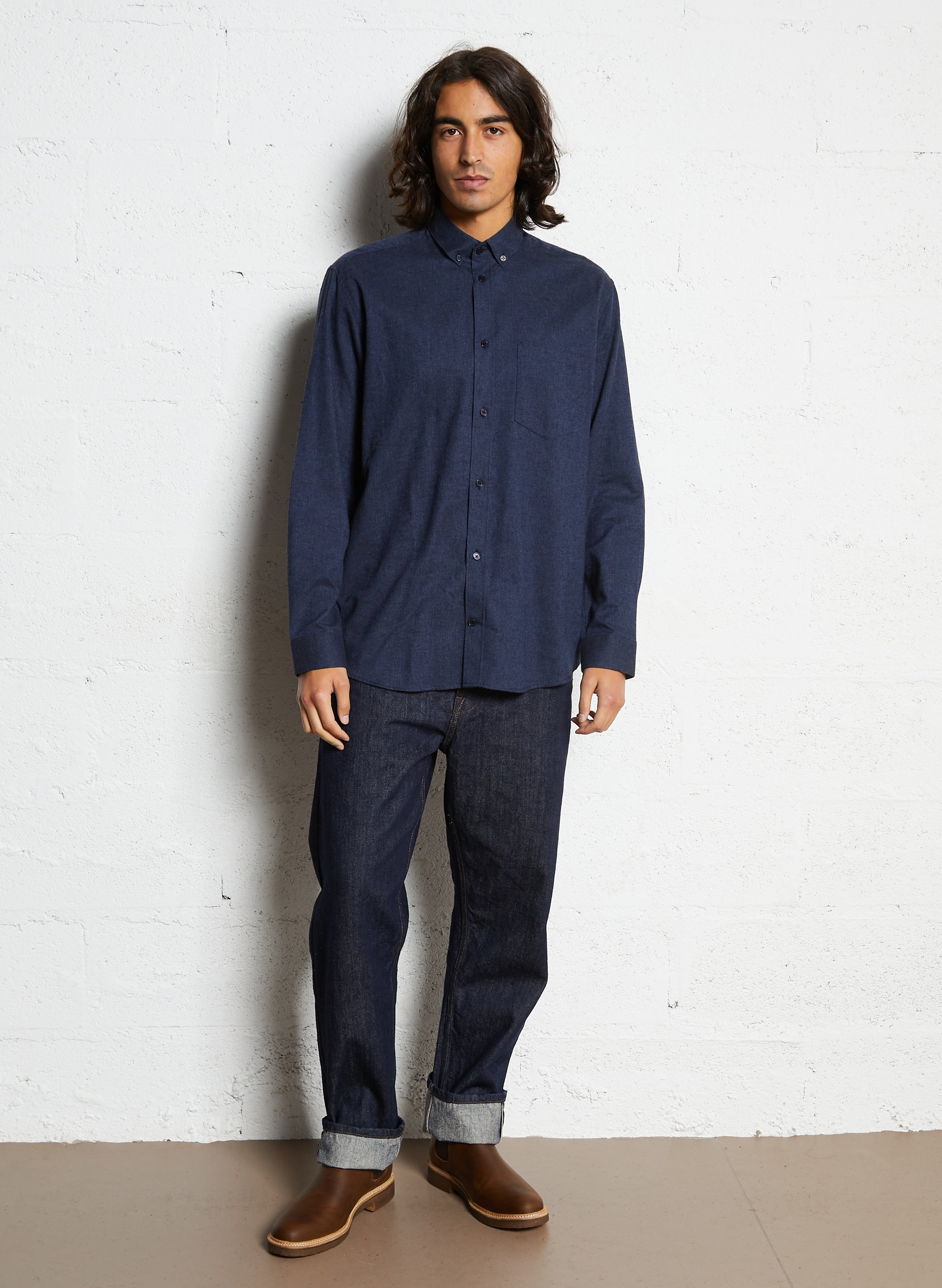 Dakota regular-fit cotton shirt AU PRINTEMPS PARIS Blue