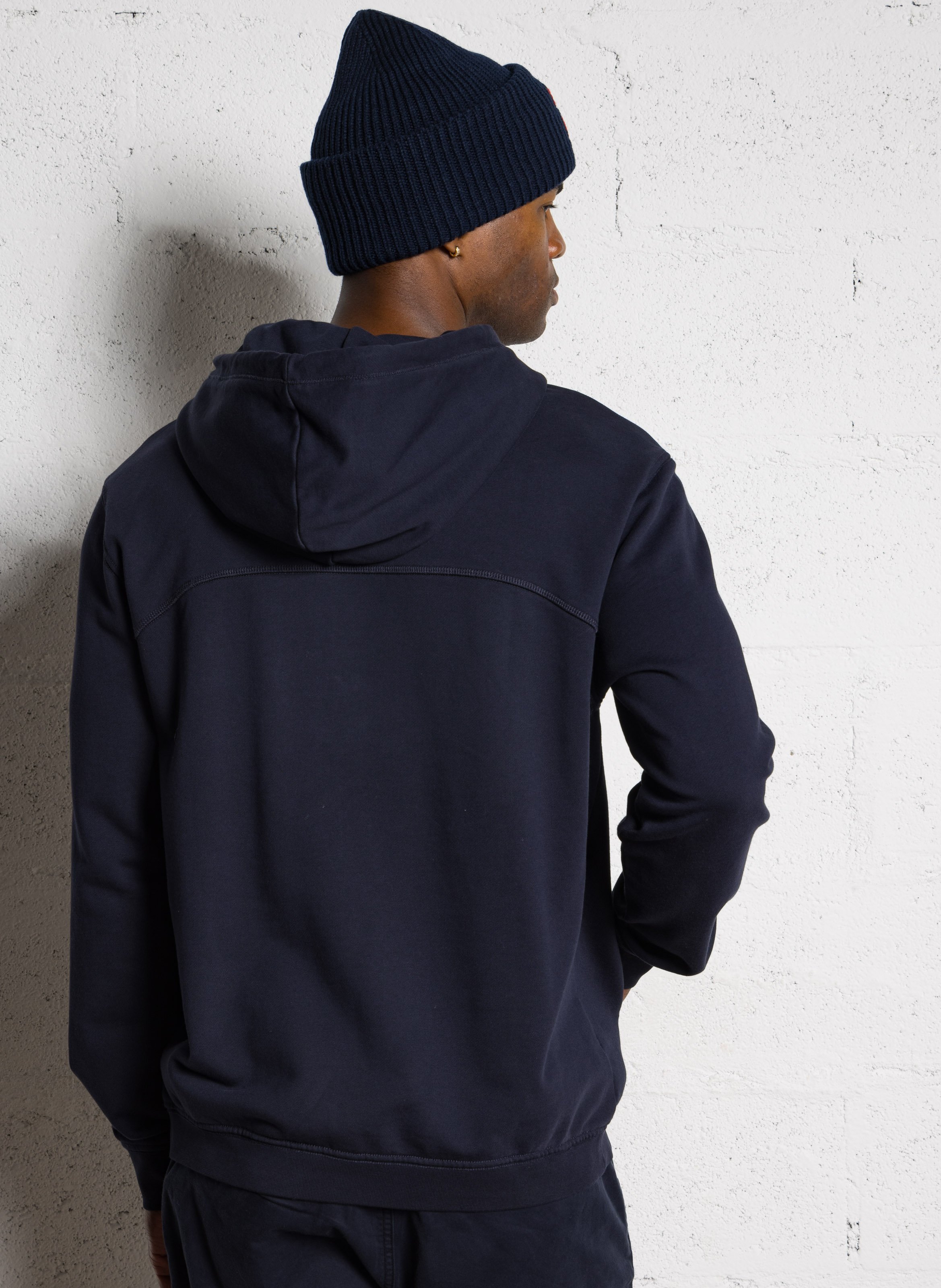 Sweat à capuche droit en coton NAPAPIJRI Bleu