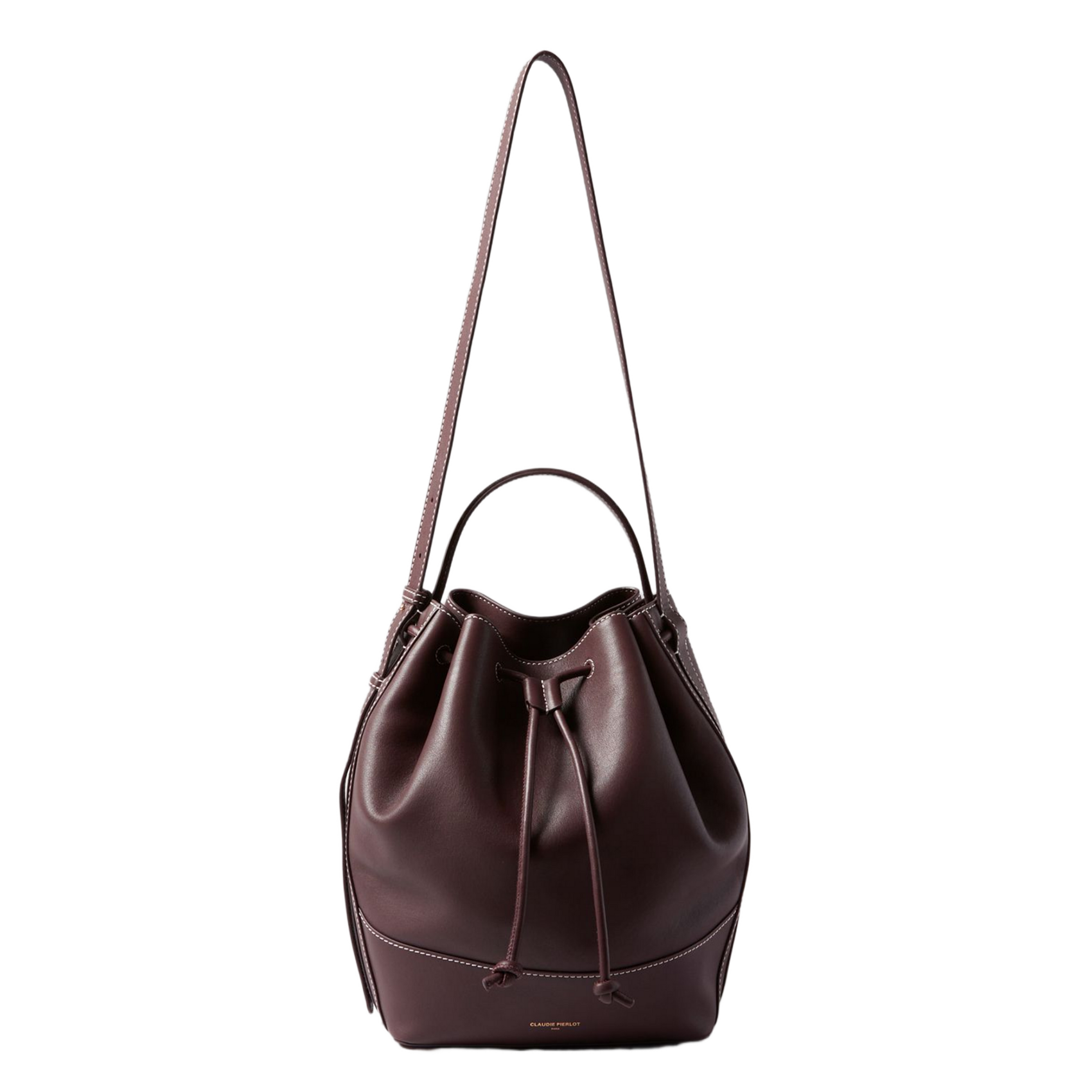 Sac sceau bandoulière en cuir CLAUDIE PIERLOT Rouge