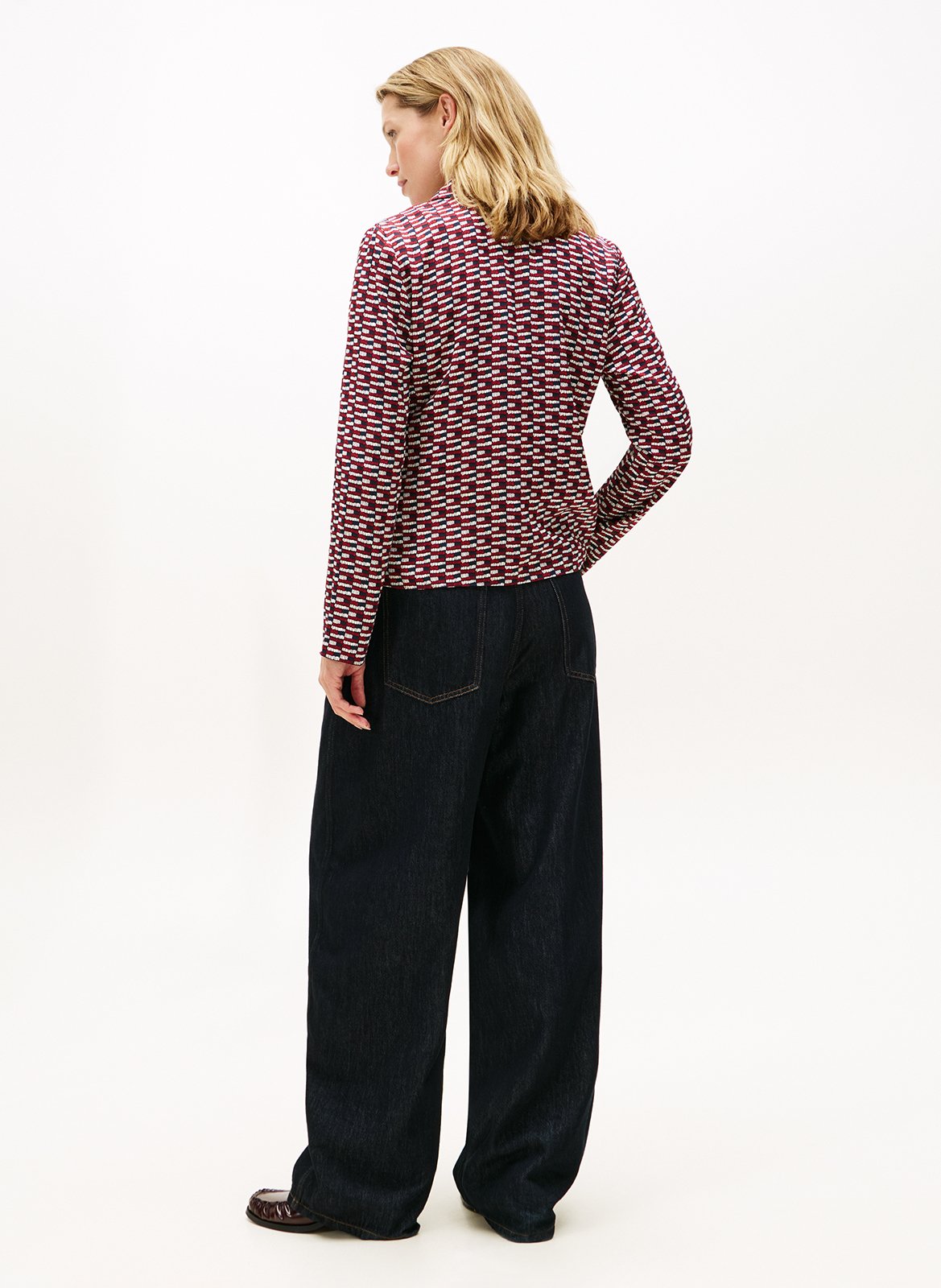 Chemise courte droite imprimée TOMMY HILFIGER Bleu