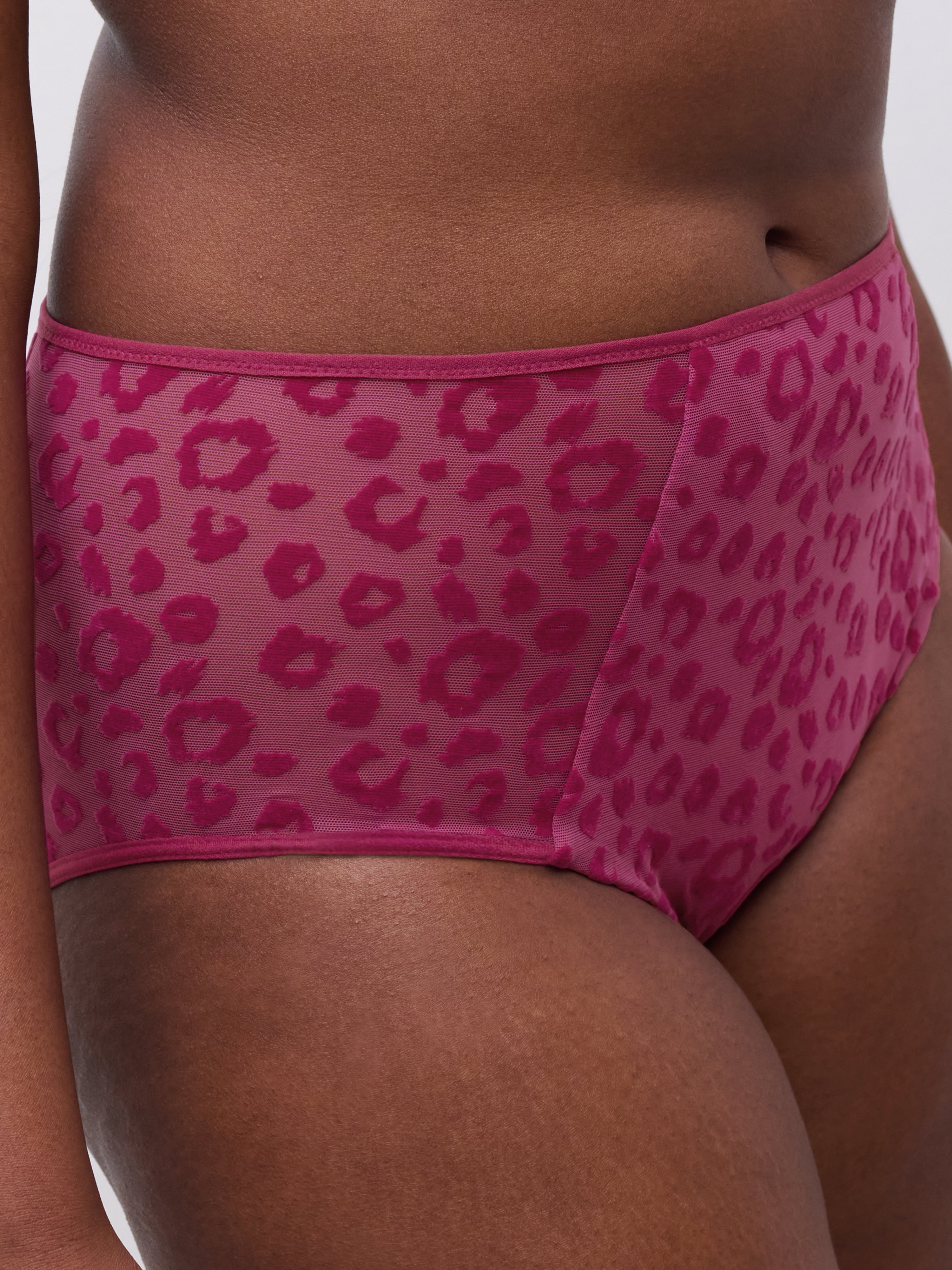 High-waisted lace panties CHANTELLE PULP Pink