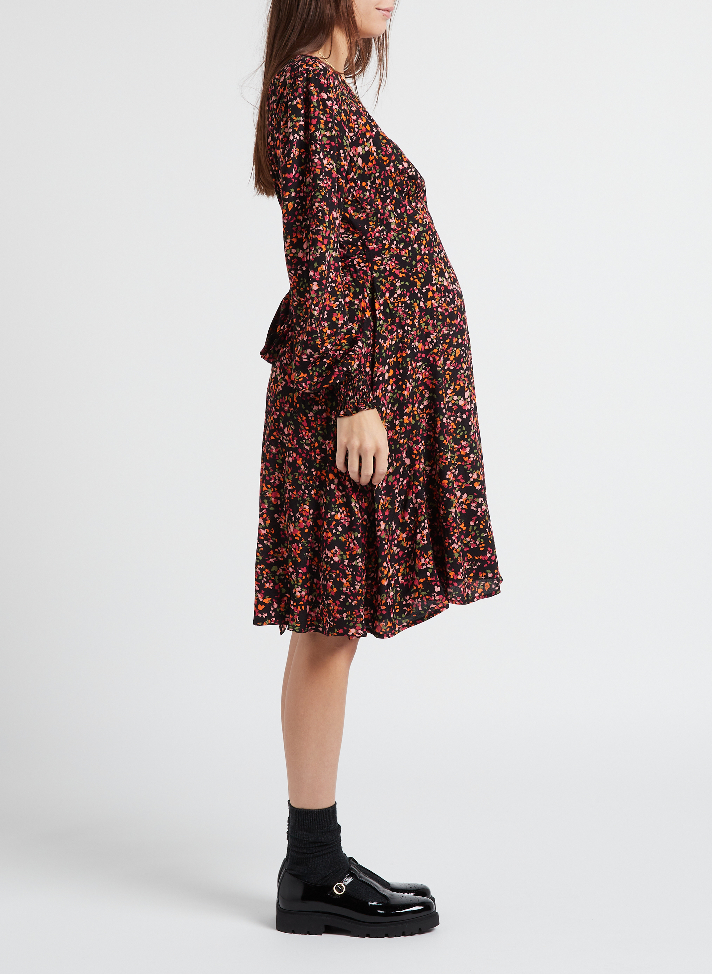 Robe col V cache-c?ur  SERAPHINE Multicolore