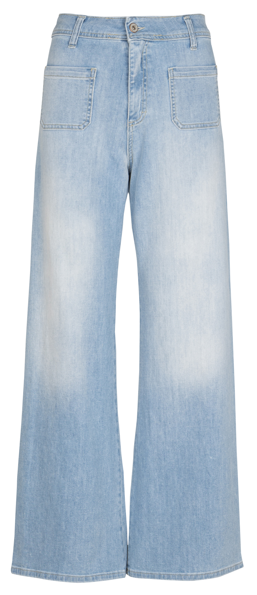 <em>High-waisted wide-leg jeans</em> PLEASE Blue