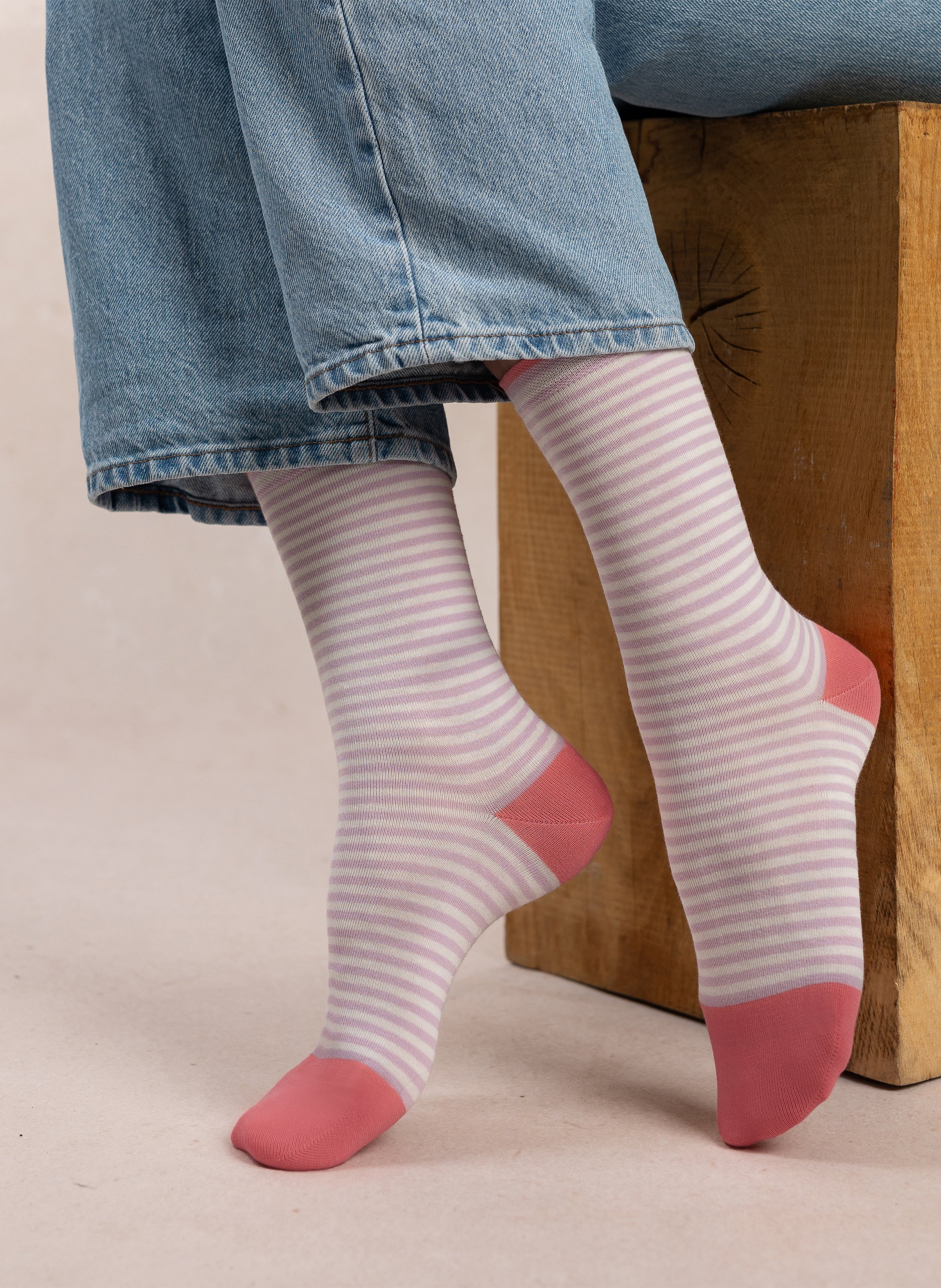 Striped blended cotton socks BLEUFORET Multicolored