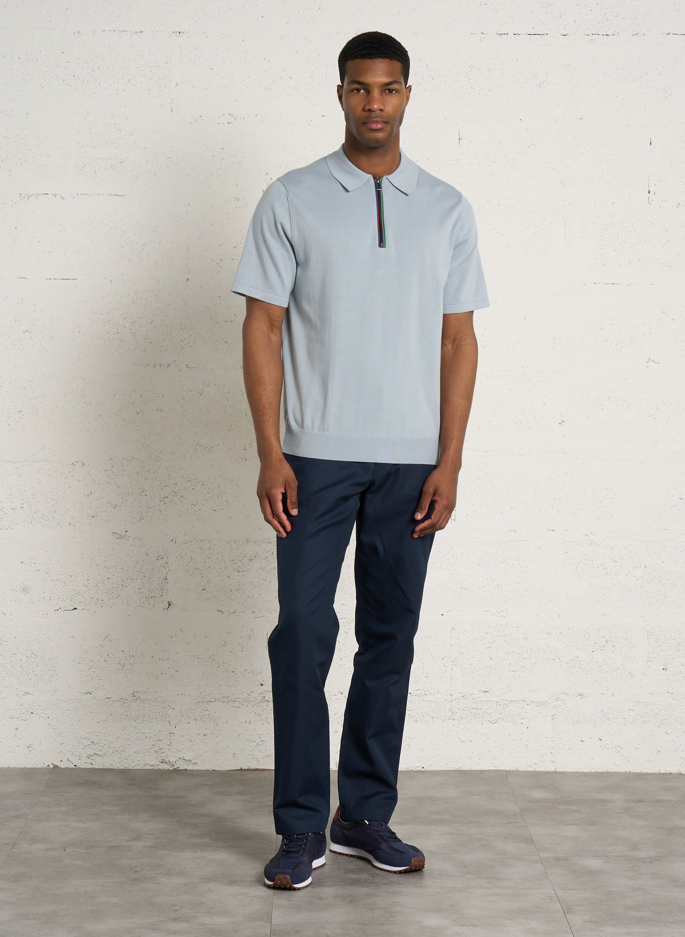 Gerade geschnittenes Poloshirt aus Bio-Baumwolle PAUL SMITH Blau