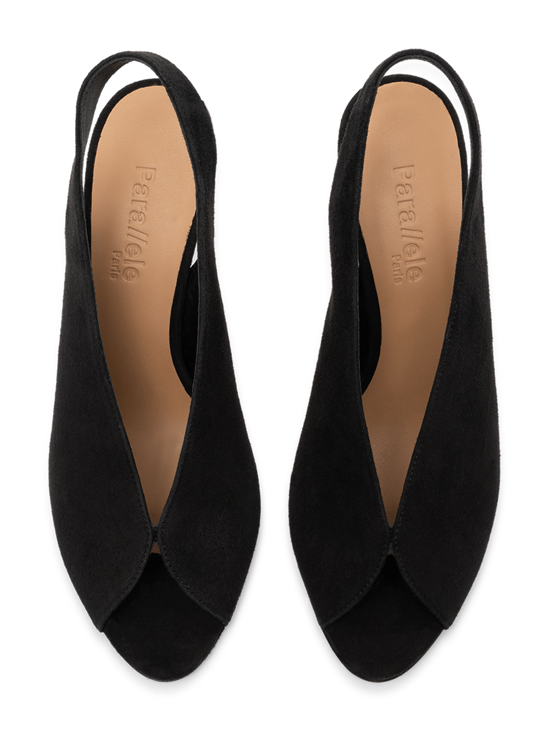 Black suede leather sandals PARALLELE PARIS Black