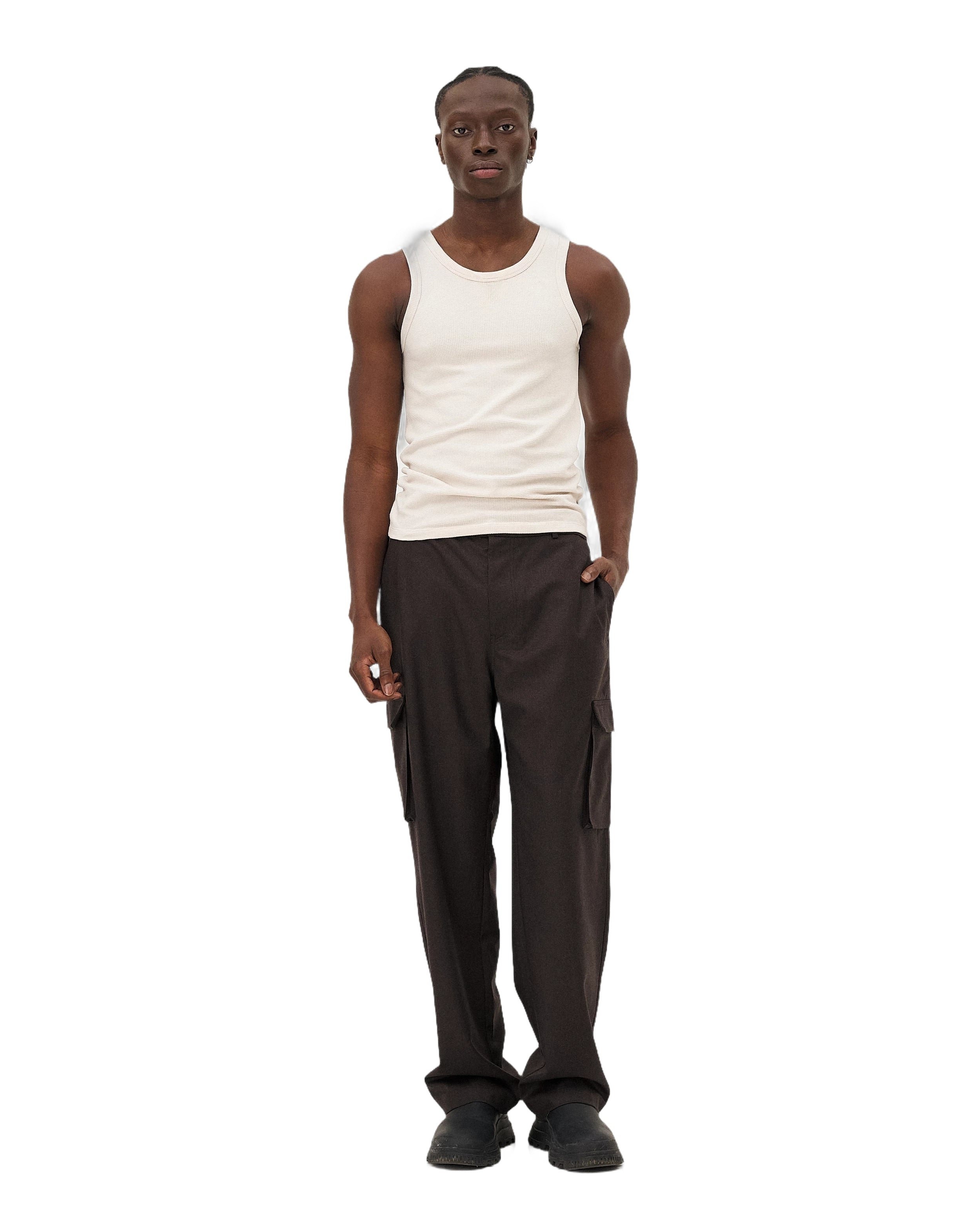 Fitted tank top Leo ecru Noyoco Red