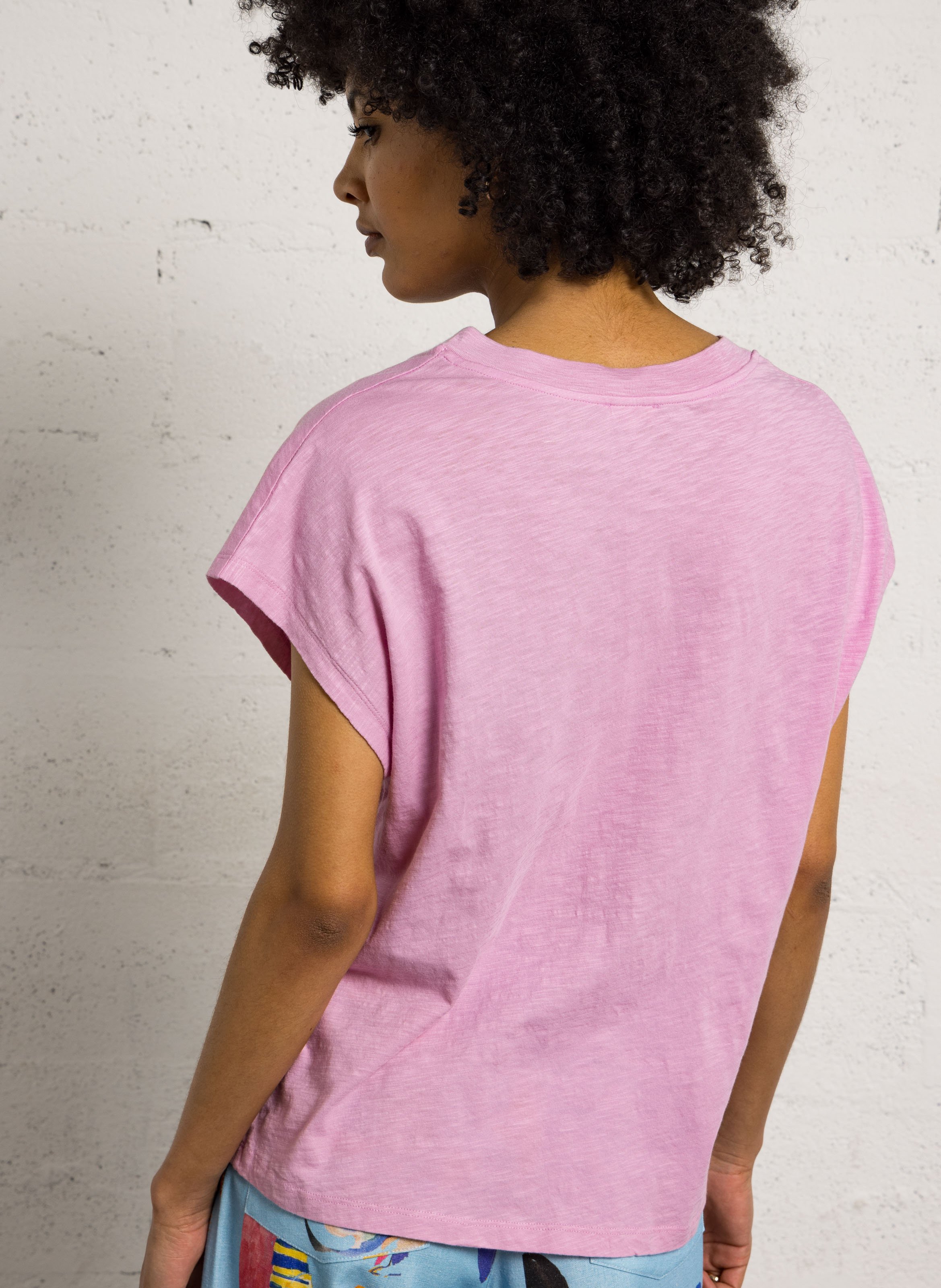 Katoenen T-shirt met boothals BENSIMON Roze