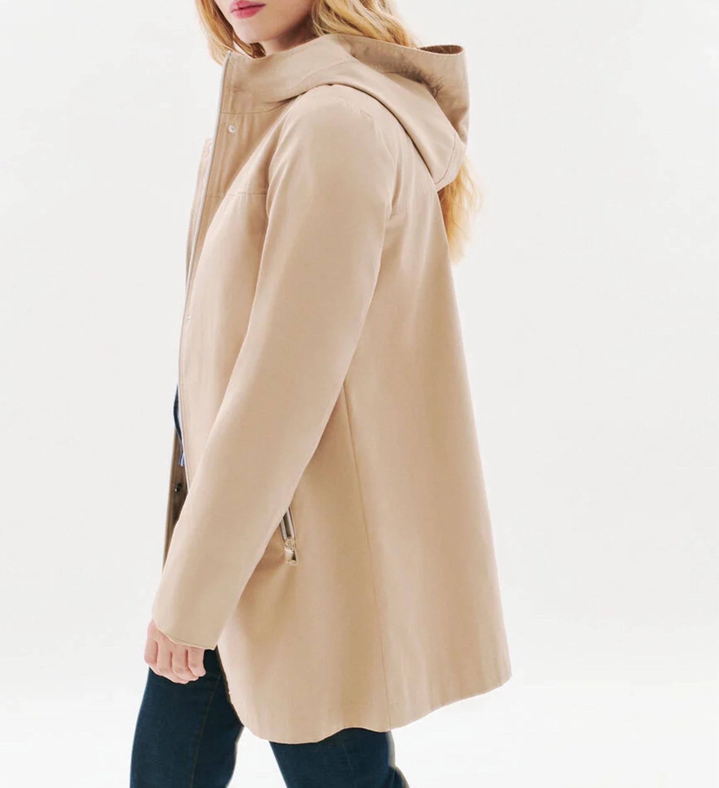 Parka à capuche CAROLL Beige