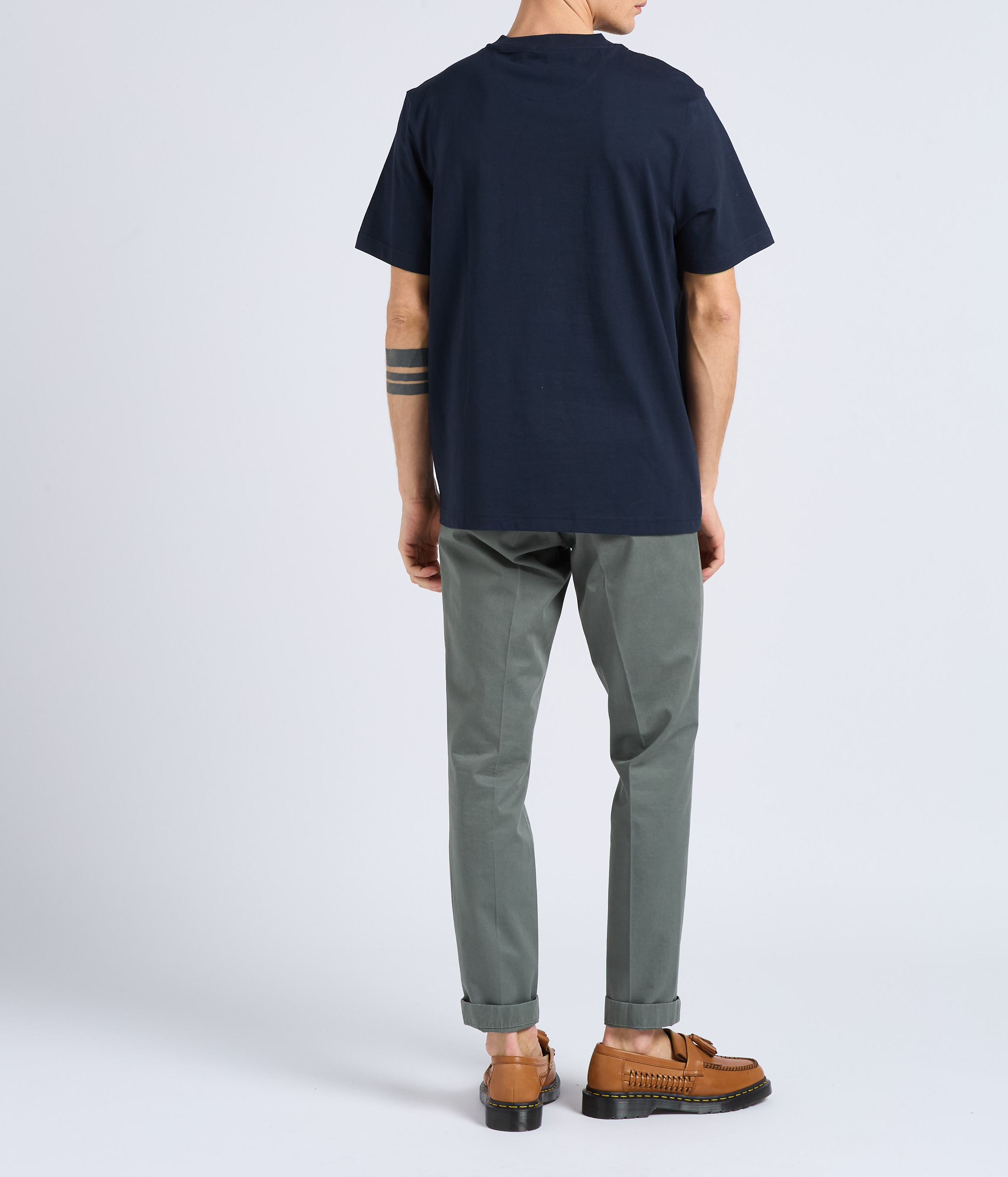 Organic cotton round-neck T-shirt FARAH Blue