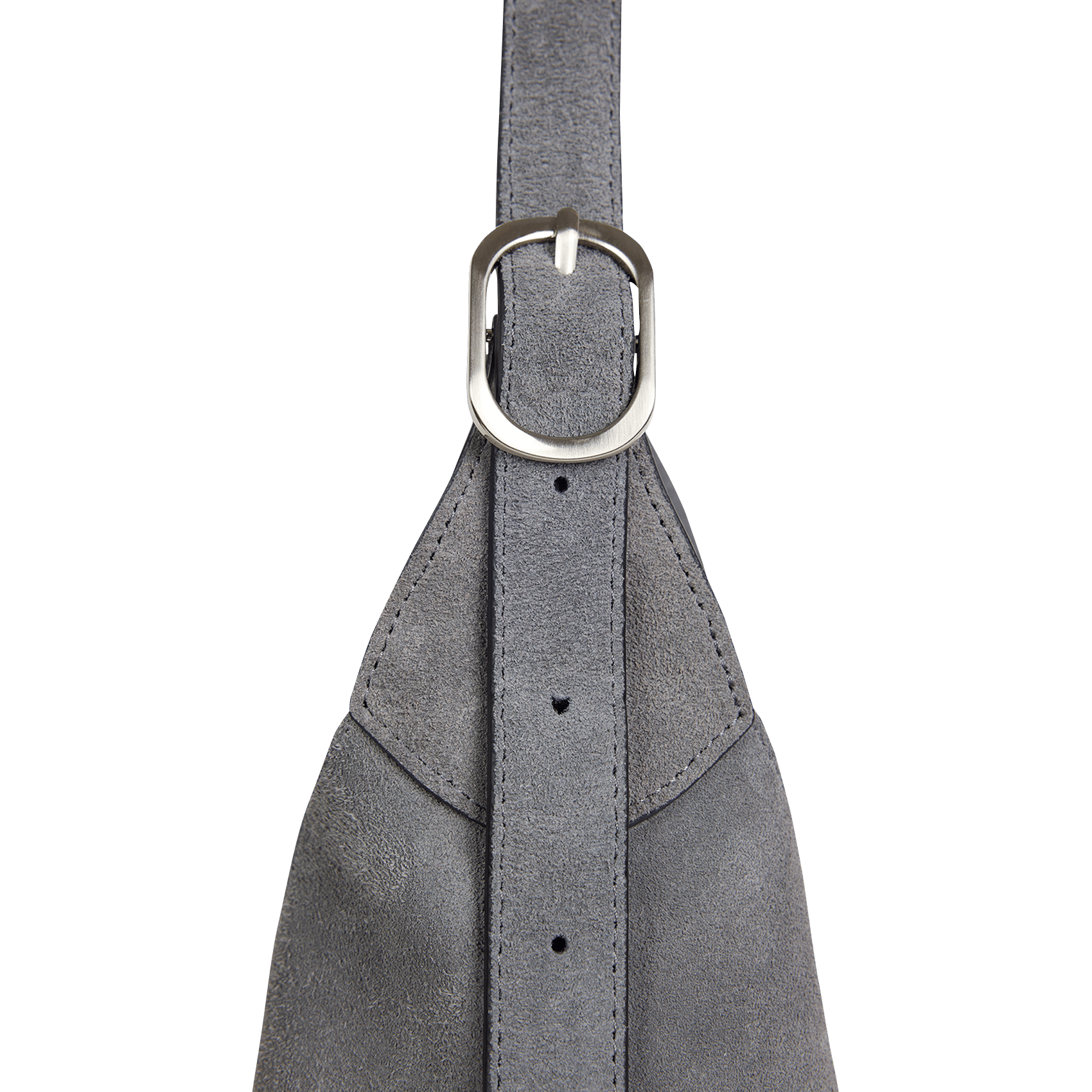 Hobo Bag aus Veloursleder NAT & NIN Grau