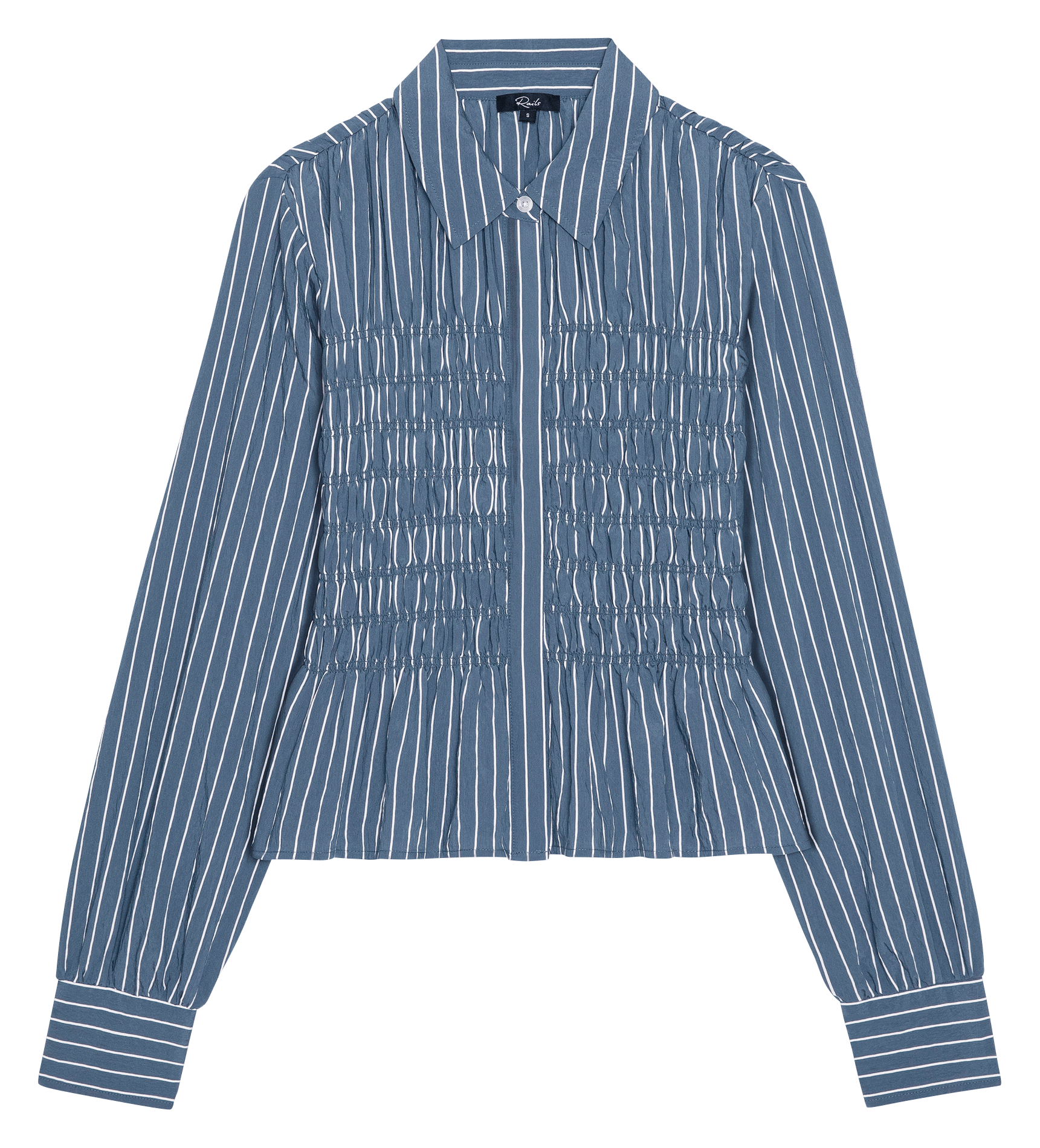 Chemise cintrée imprimée RAILS Bleu