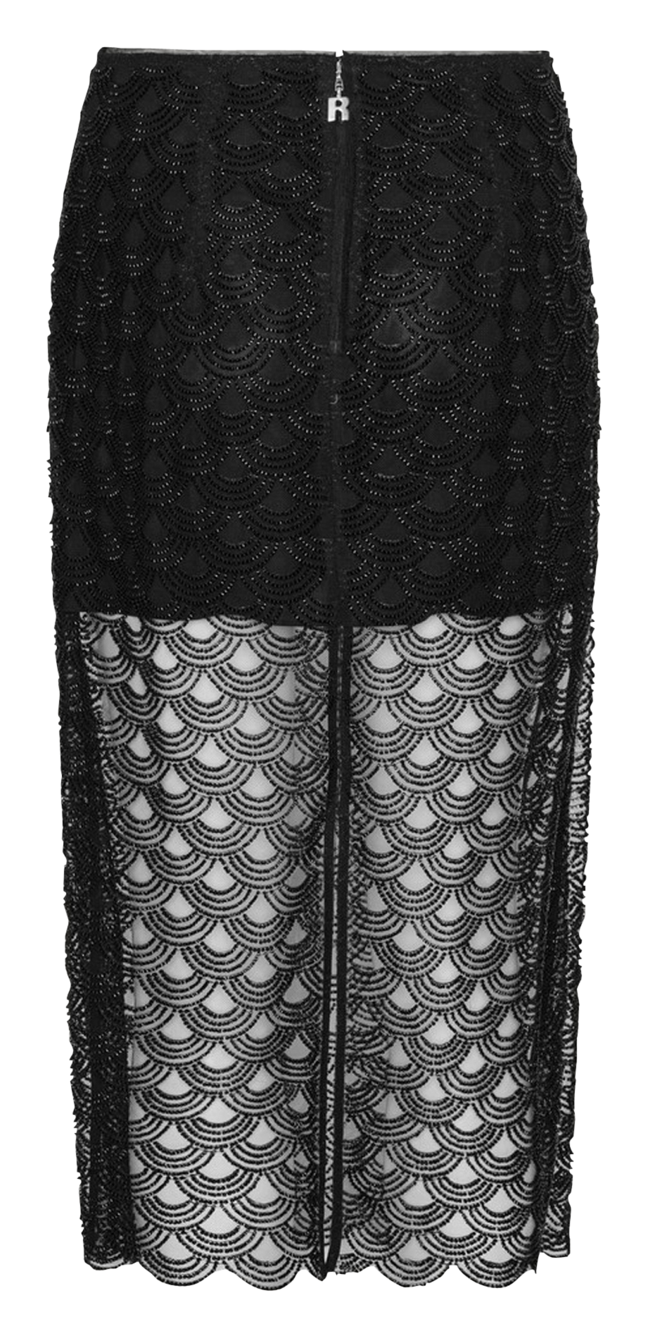 Jupe midi à sequins ROTATE Noir