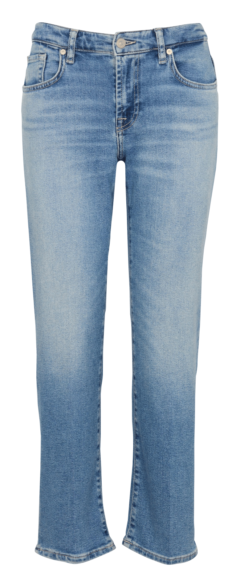 Jean large en coton mélangé 7 FOR ALL MANKIND Bleu