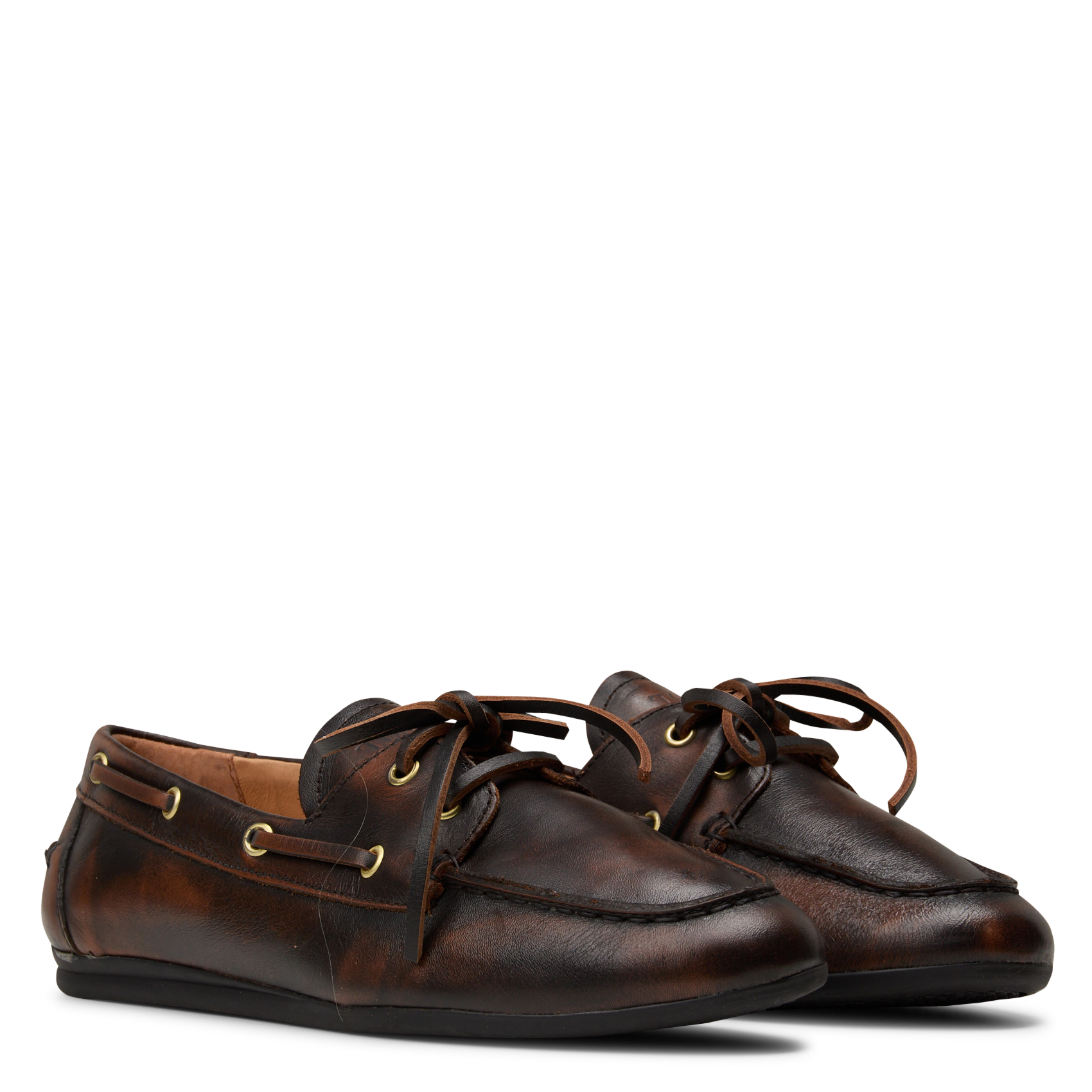 Mocassins en cuir velours TORAL Marron