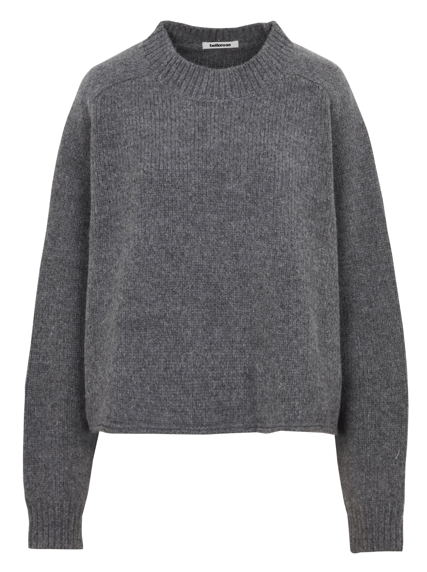 Pull ample col rond en laine mélangée BELLEROSE Gris