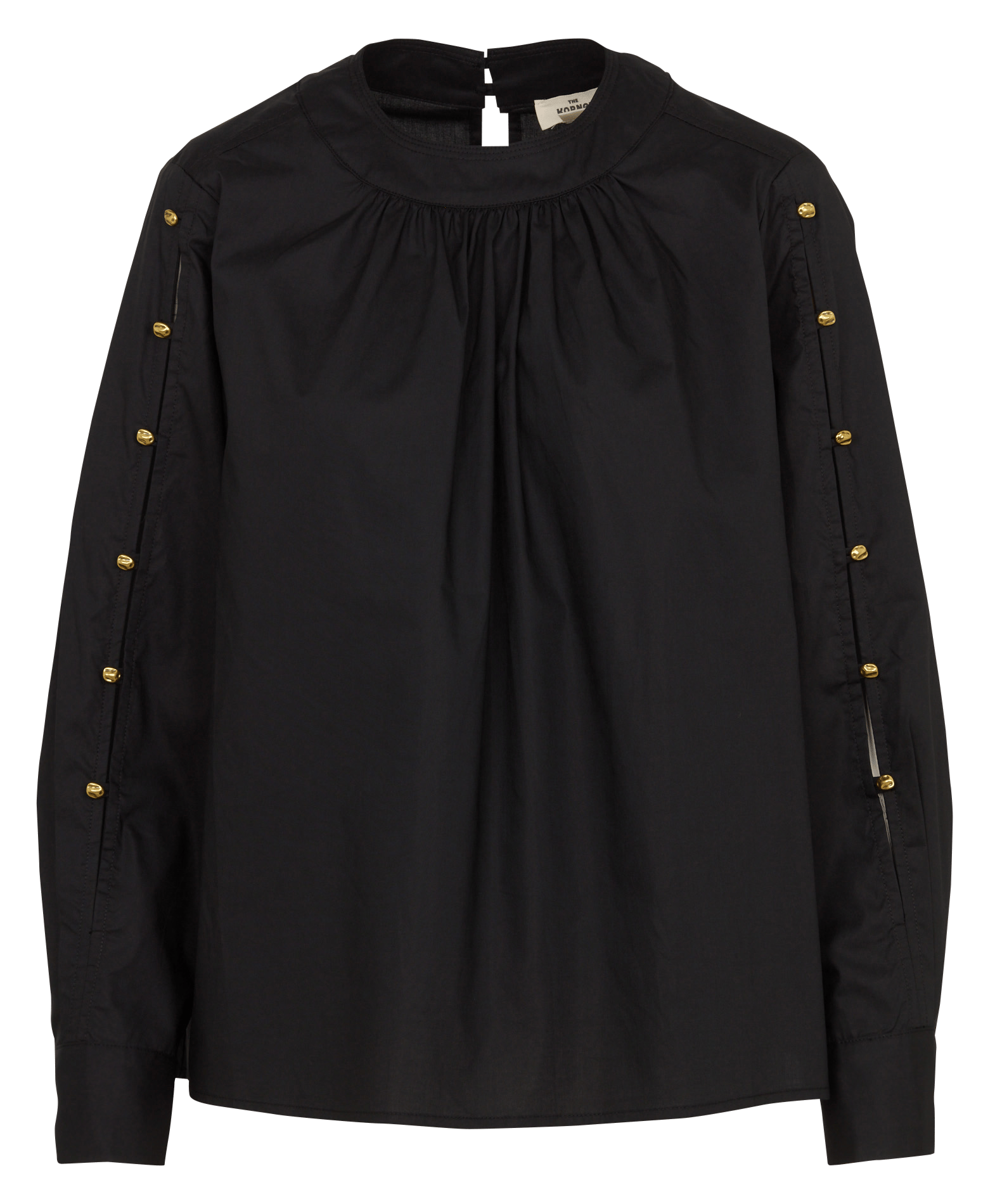 Blouse ample boutonnée en coton mélangé THE KORNER Noir