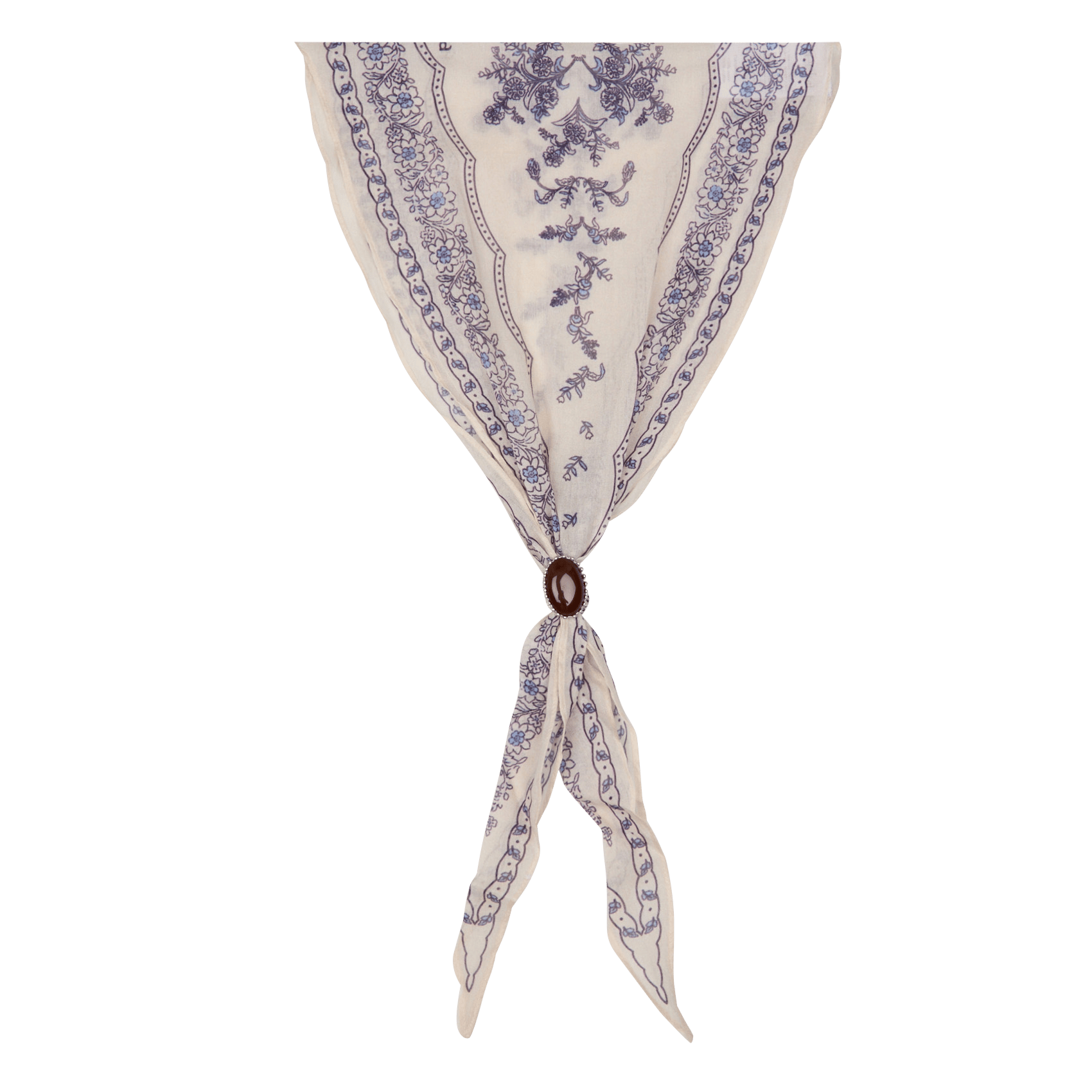 Foulard pointe avec bague en coton FEEKA
