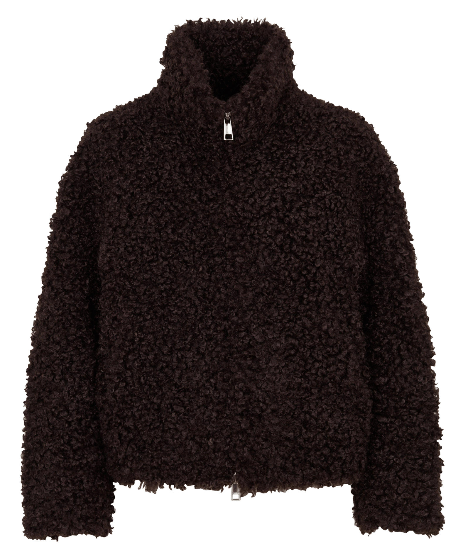 Oversized high-neck faux fur-effect coat APPARIS Brown