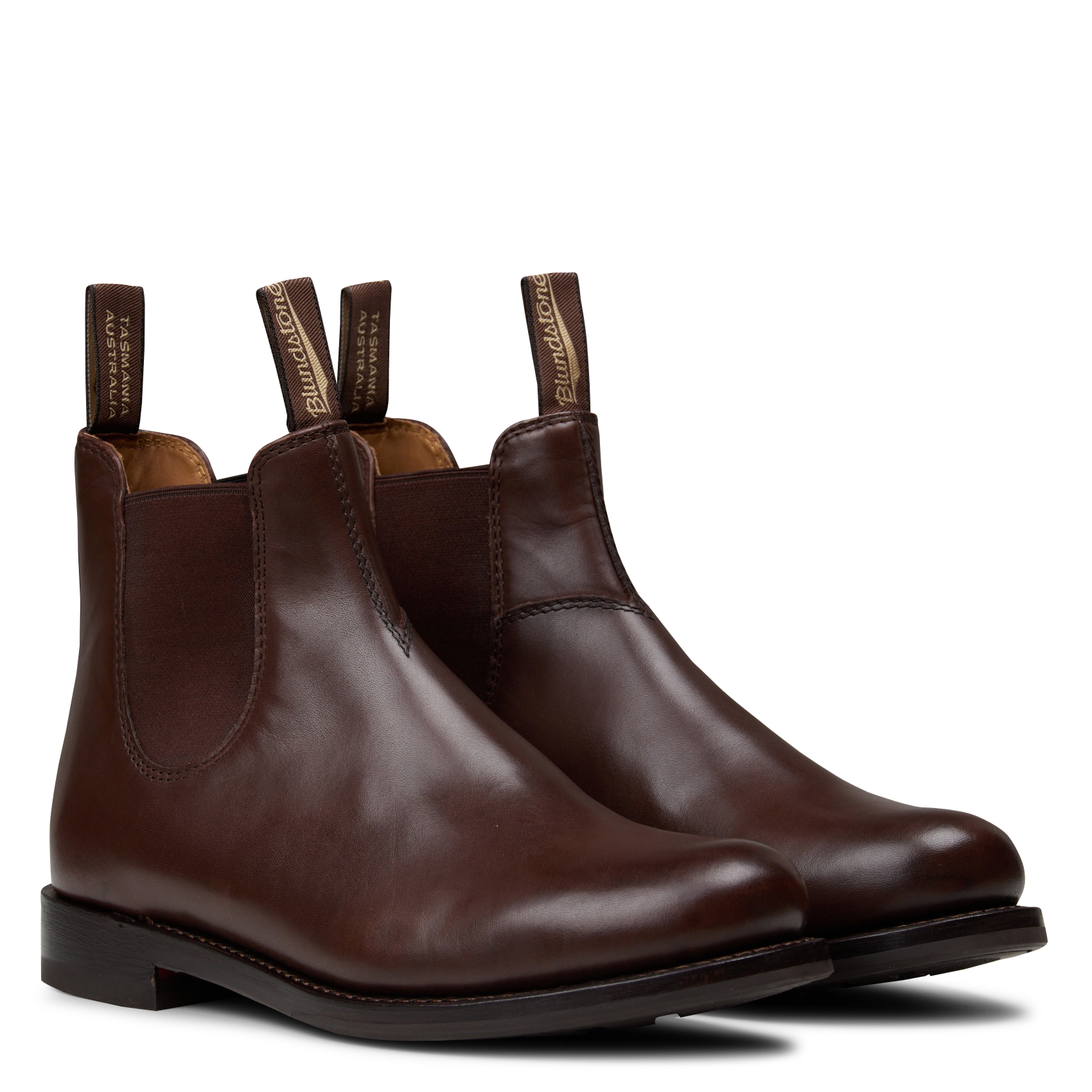 Bottines en cuir mélangé BLUNDSTONE Marron