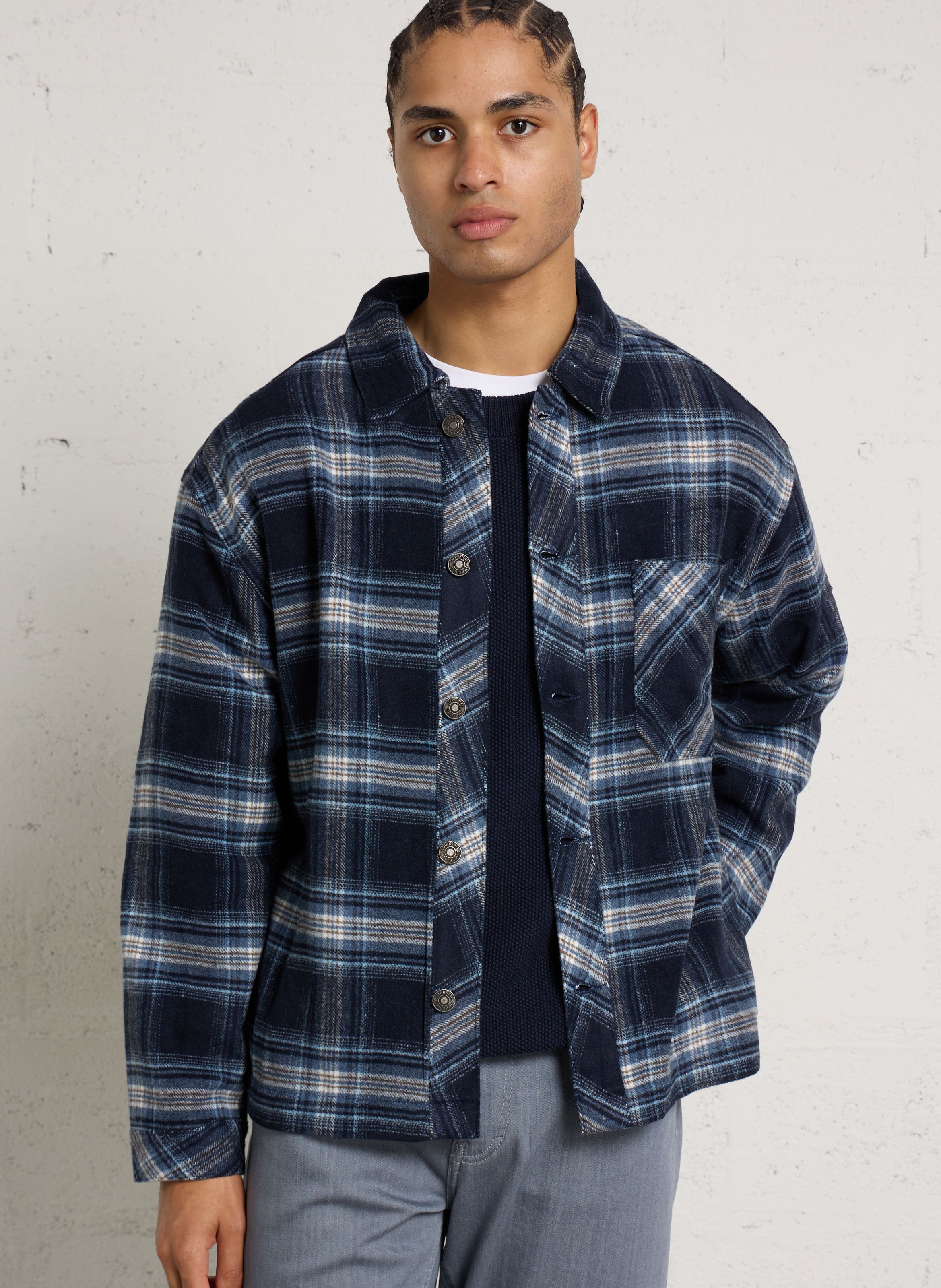 Straight checked shirt IMPERIAL Blue
