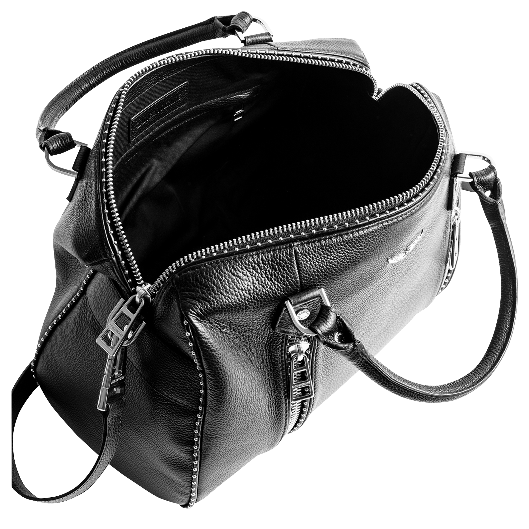 Borsa in pelle con borchie ZADIG&VOLTAIRE Nero
