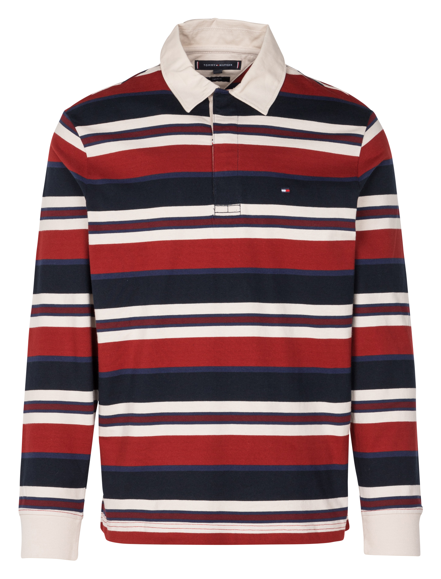 tommy hilfiger long sleeve polo red