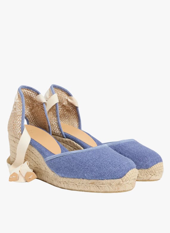 Scapino Vegan Scapino Schoenen Woensel Linen Wedge Espadrilles