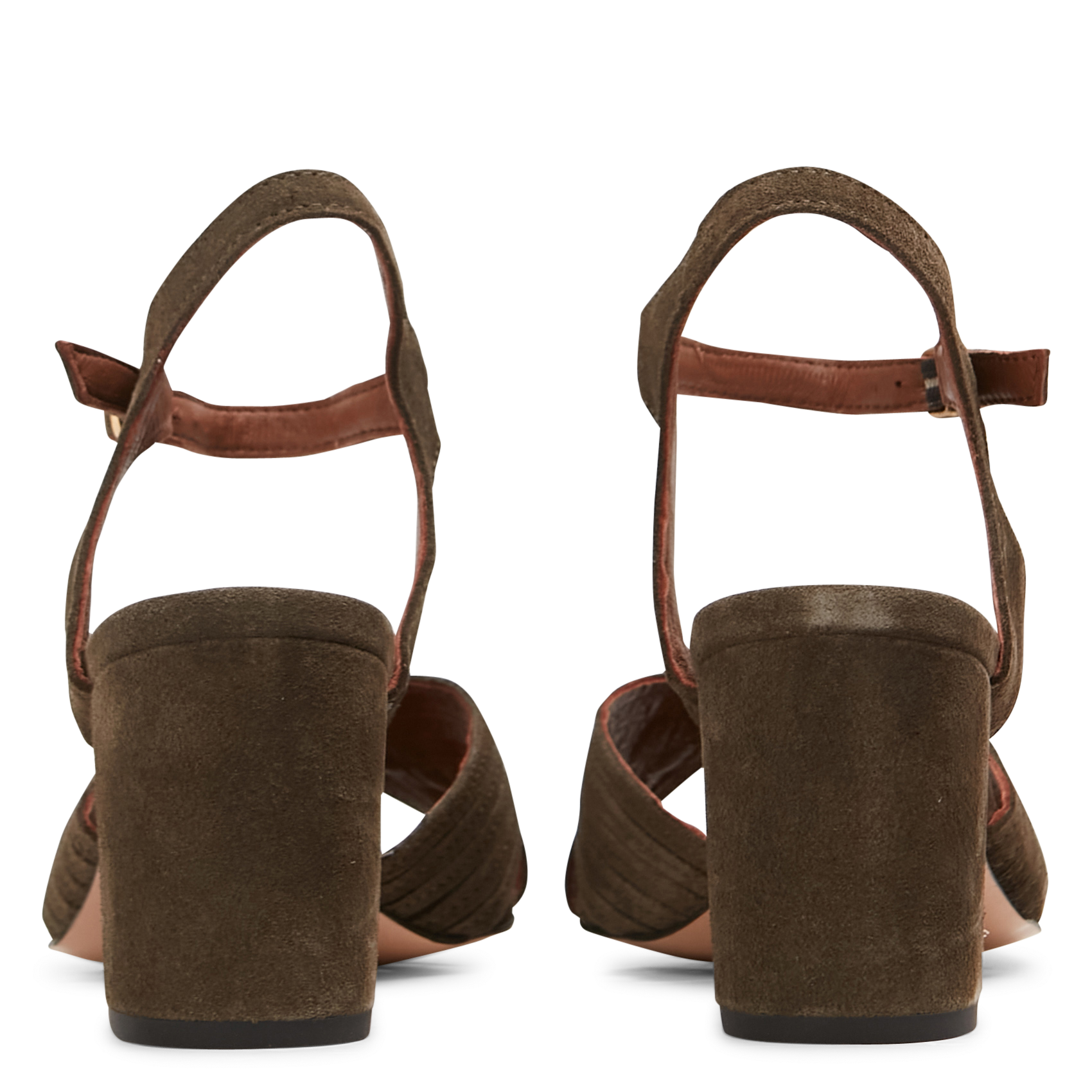 Leren sandalen met hak ANONYMOUS COPENHAGEN Groen