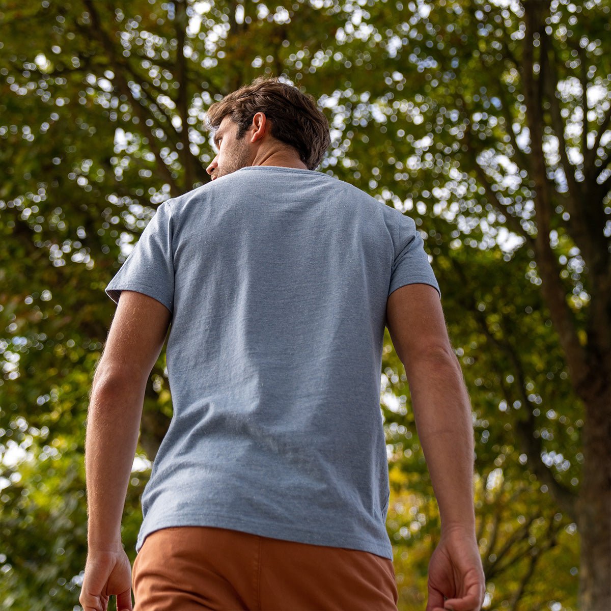 Heavy organic cotton T-shirt BILLYBELT Blue