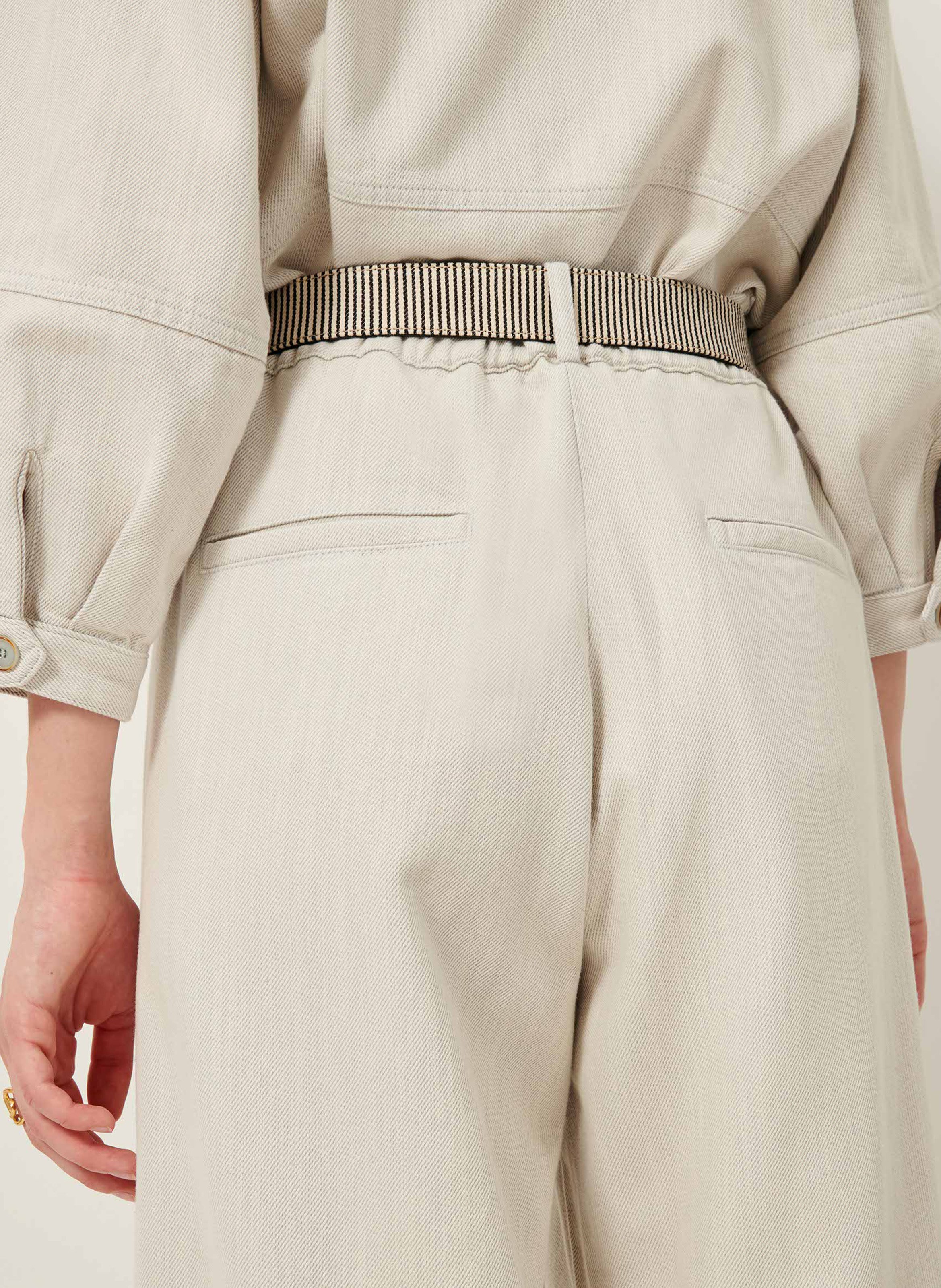 Pantalon large en coton mélangé SESSUN Bleu