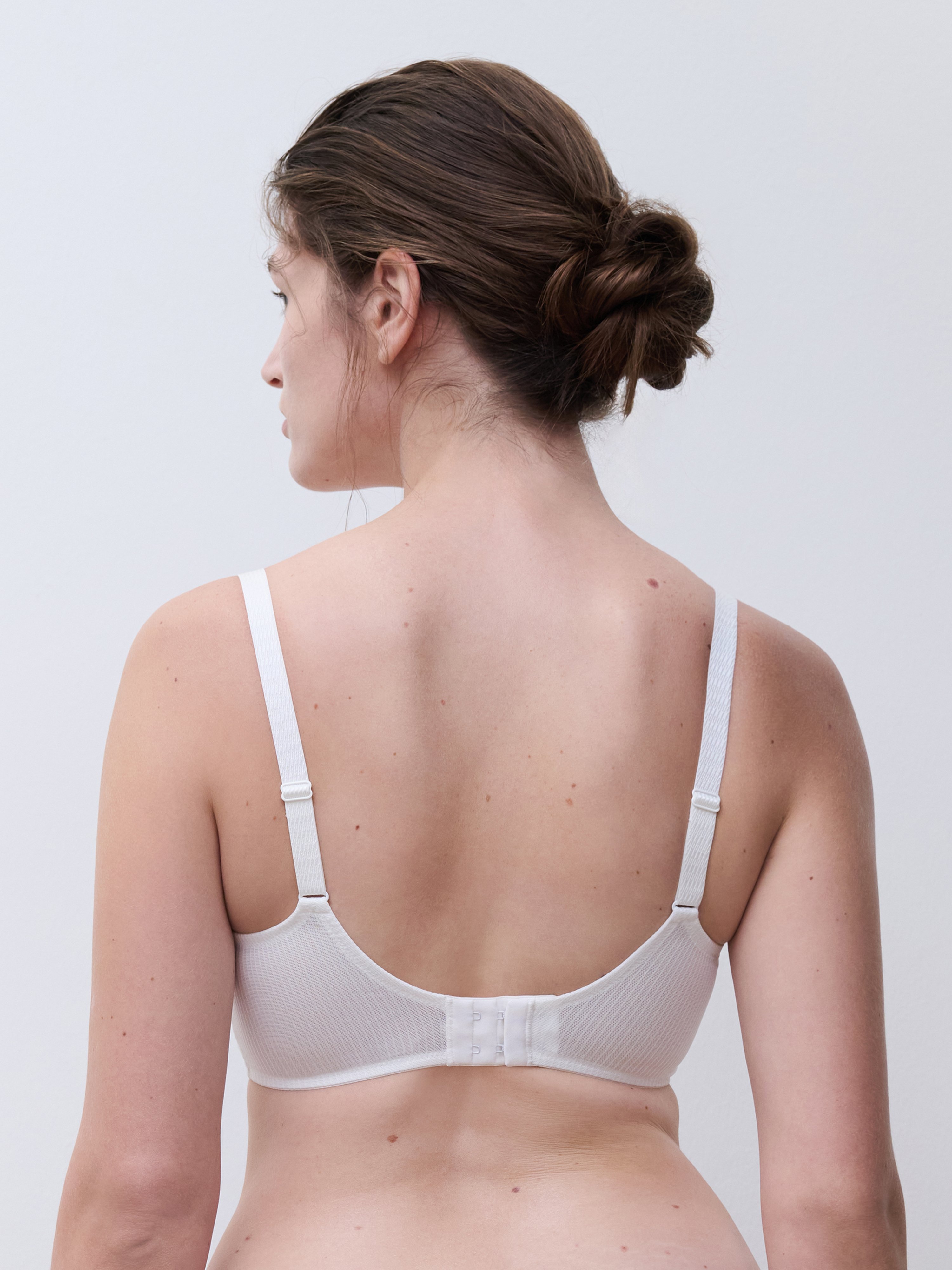Non-wired padded bra with embroidery support CHANTELLE Beige