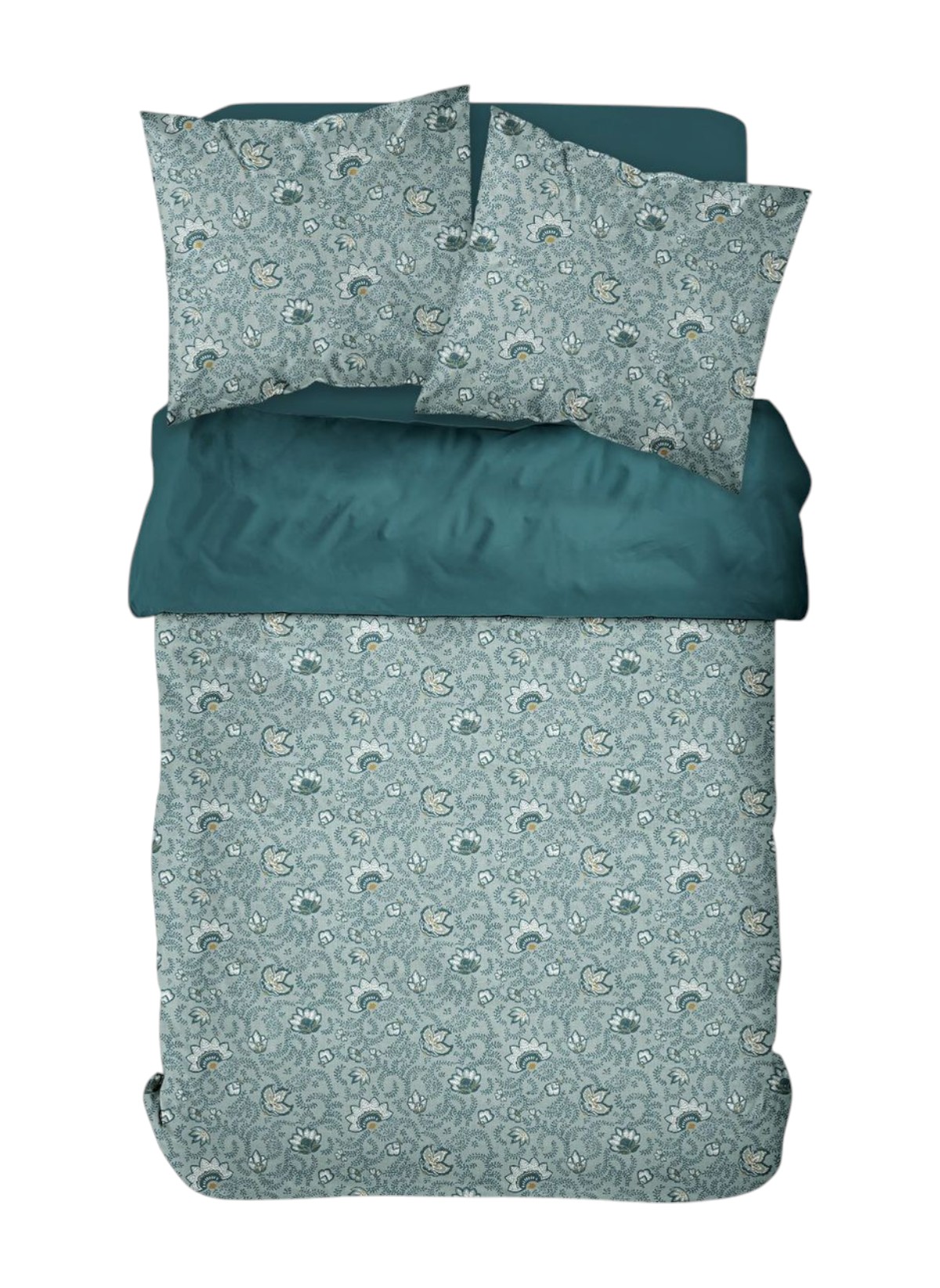 Printed cotton bed set TODAY LINGE DE MAISON Green