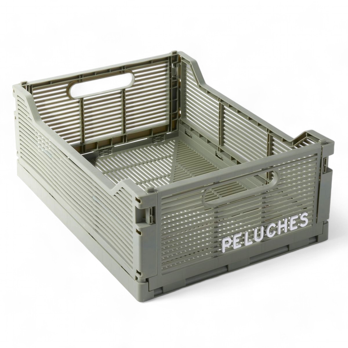Folding plastic crate FACTORY Grey