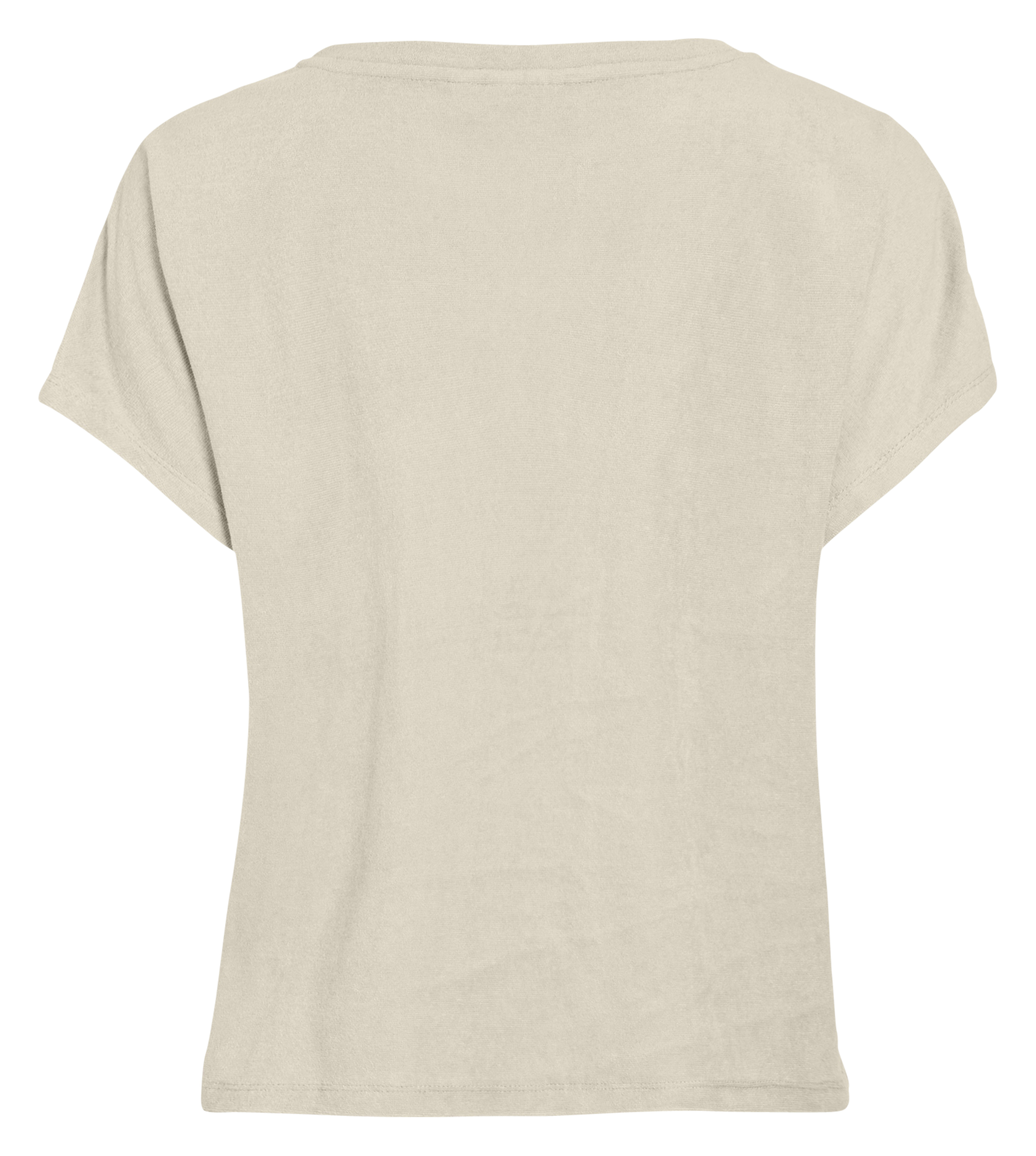 Tee-shirt droit en coton mélangé VILA Beige