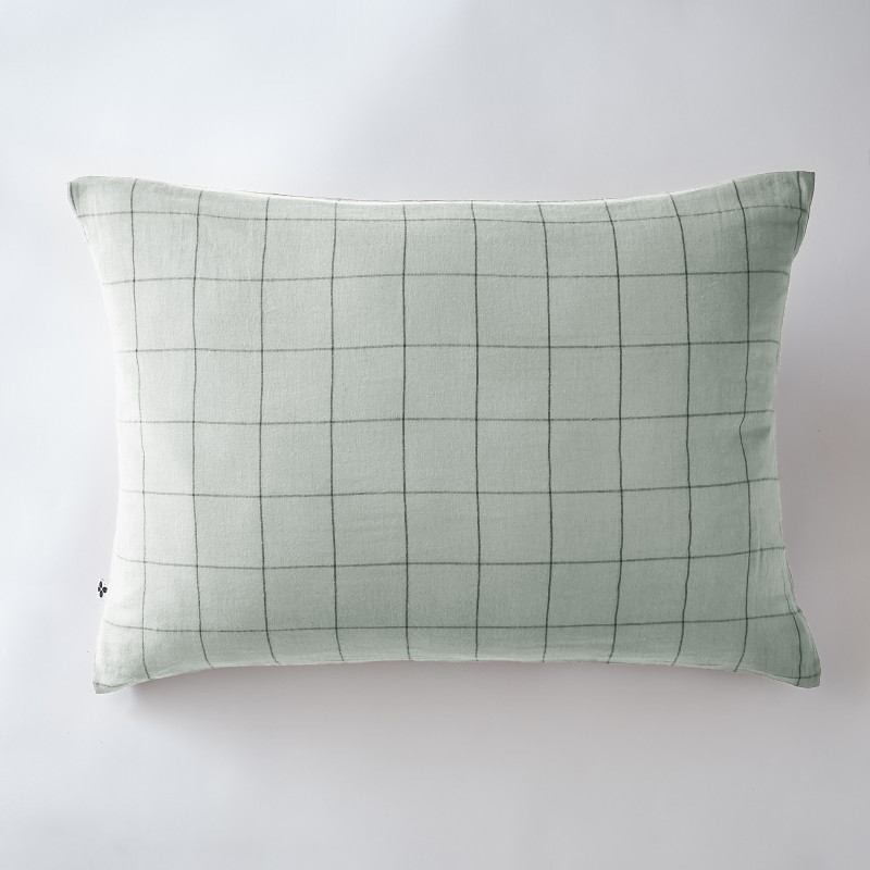 Cotton percale pillow case L'EFFET PAPILLON