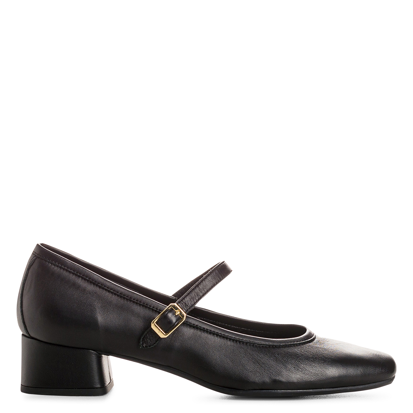 Smooth leather heeled booties REQINS Black