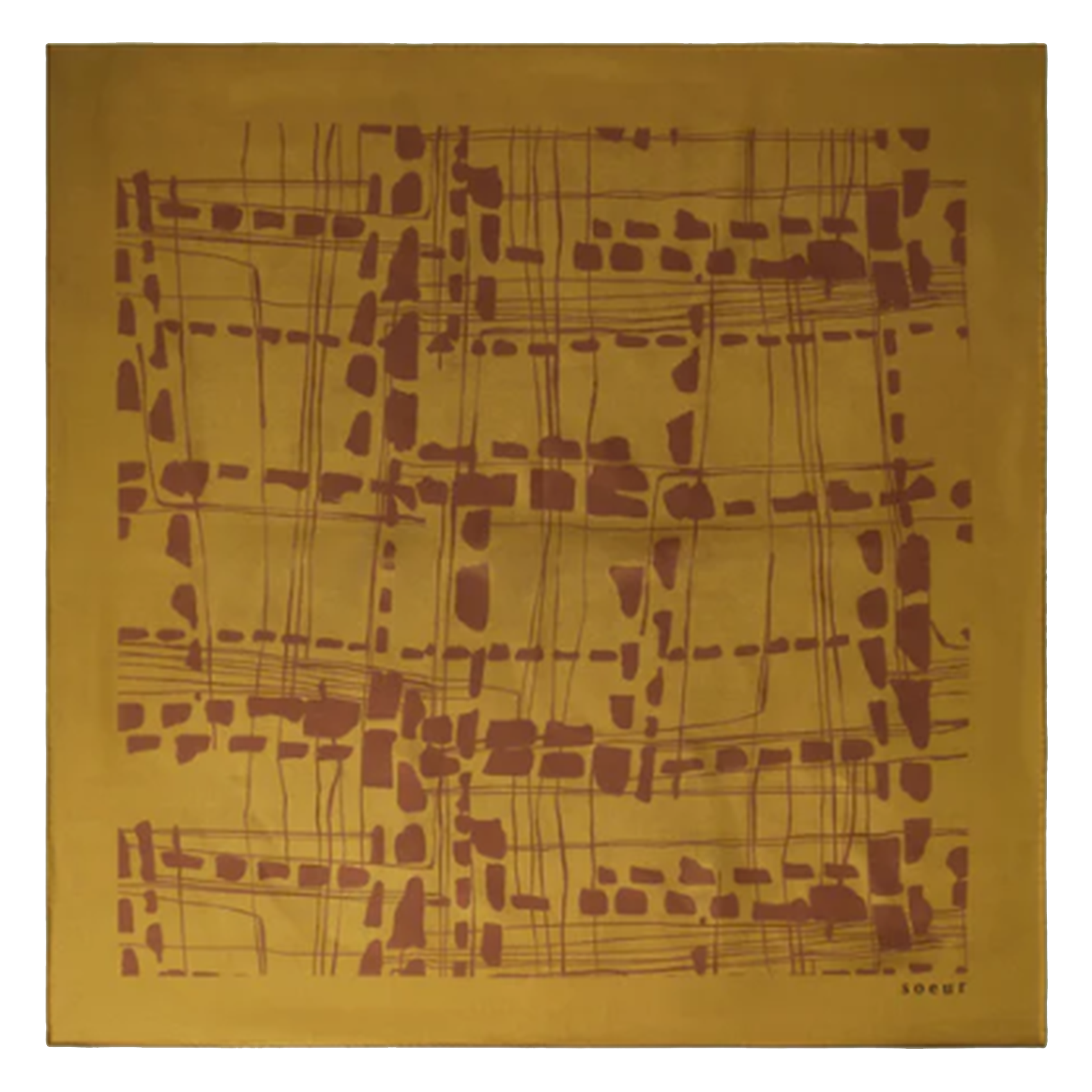 Aclaudie screen-printed silk scarf SOEUR Multicolored