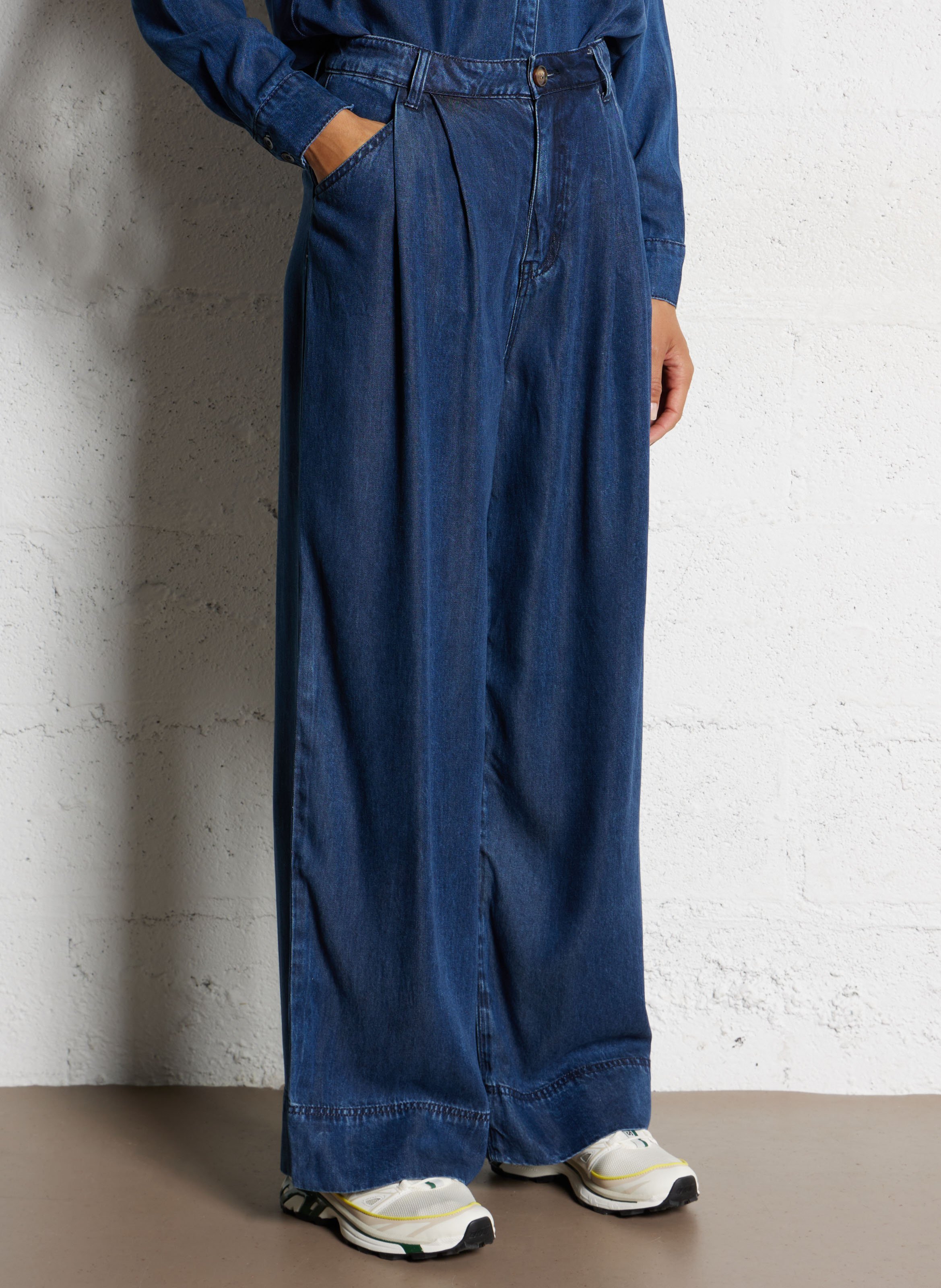 Pantalon large aspect en denim LA PETITE ETOILE Jean brut