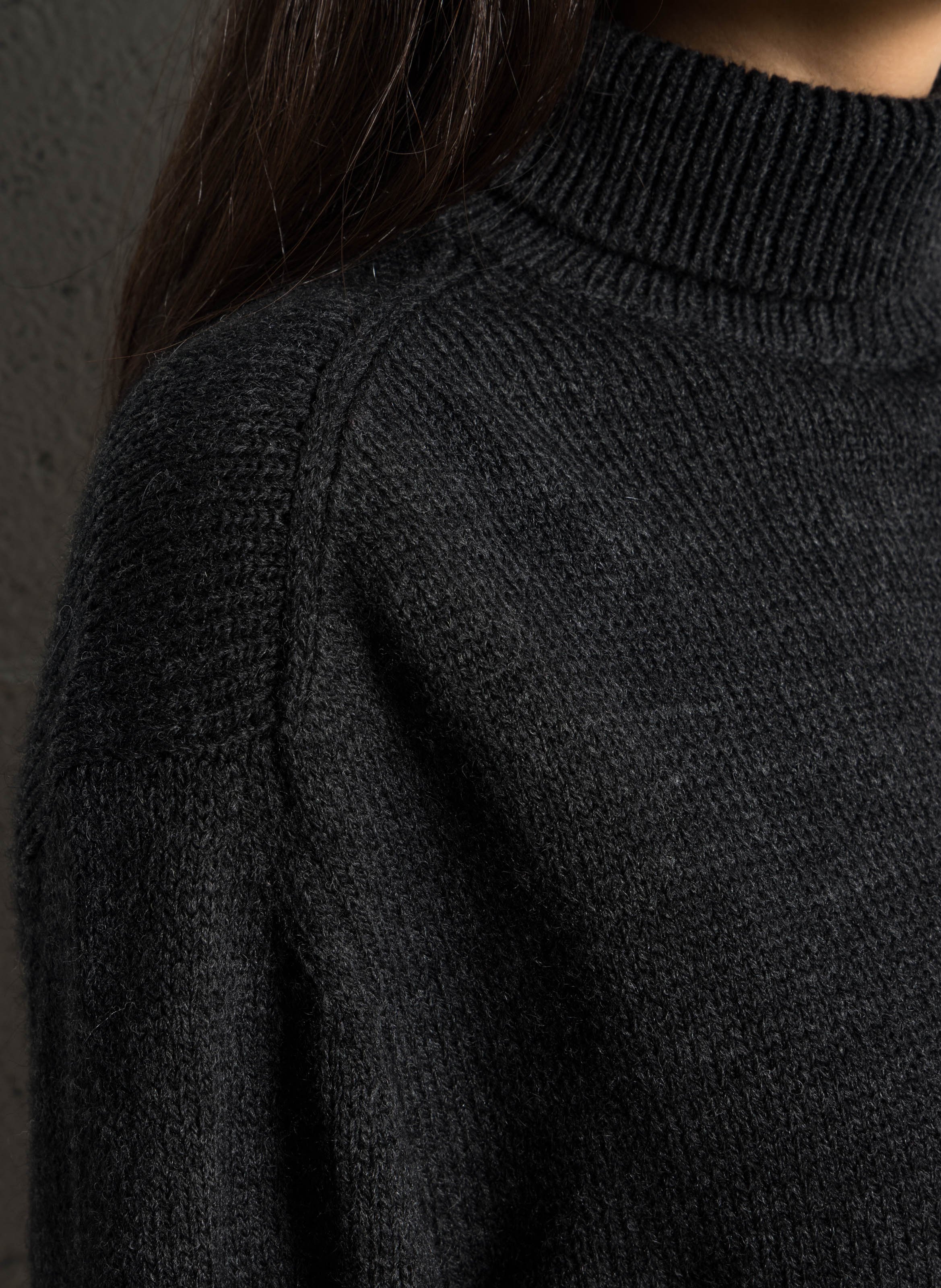 Col roulé ample en alpaga mélangé MASSCOB Noir