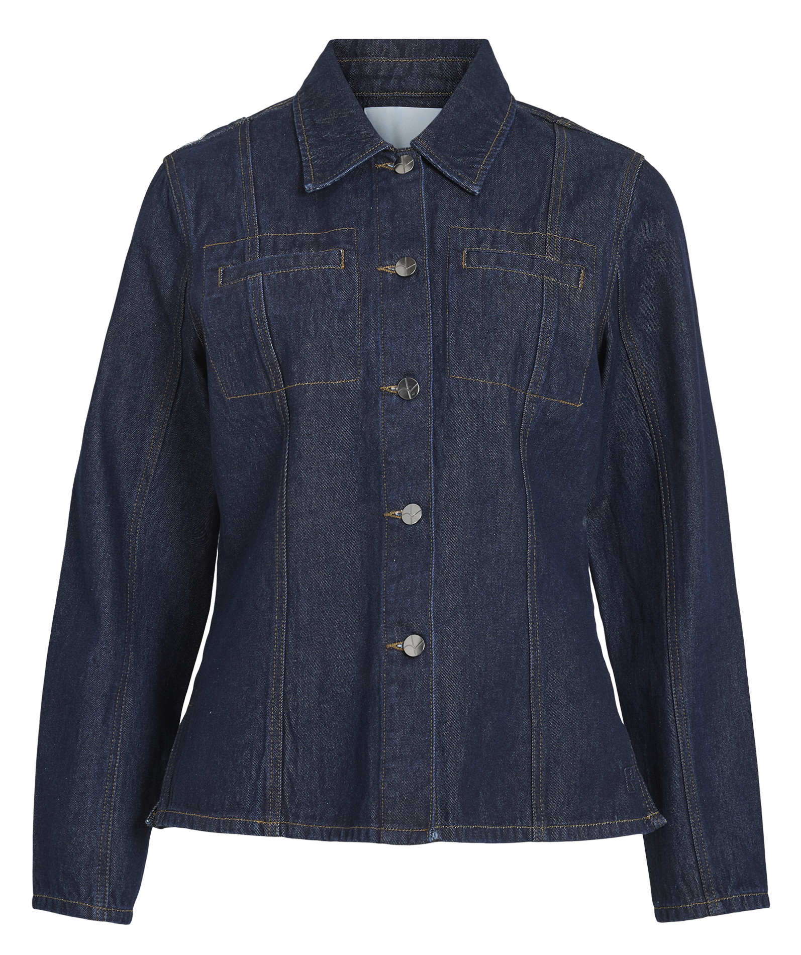 Classic collar shirt in cotton denim ROUGE EDIT Blue