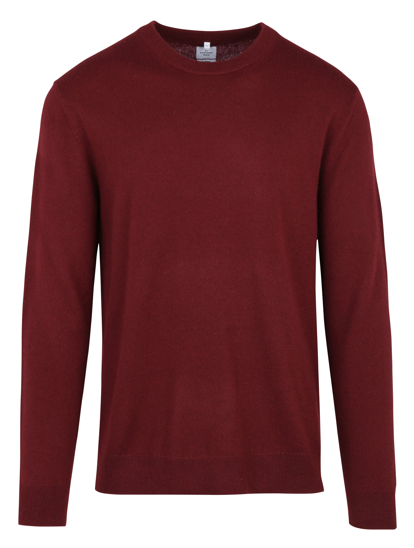 Straight cotton sweater with round neck AU PRINTEMPS PARIS Purple