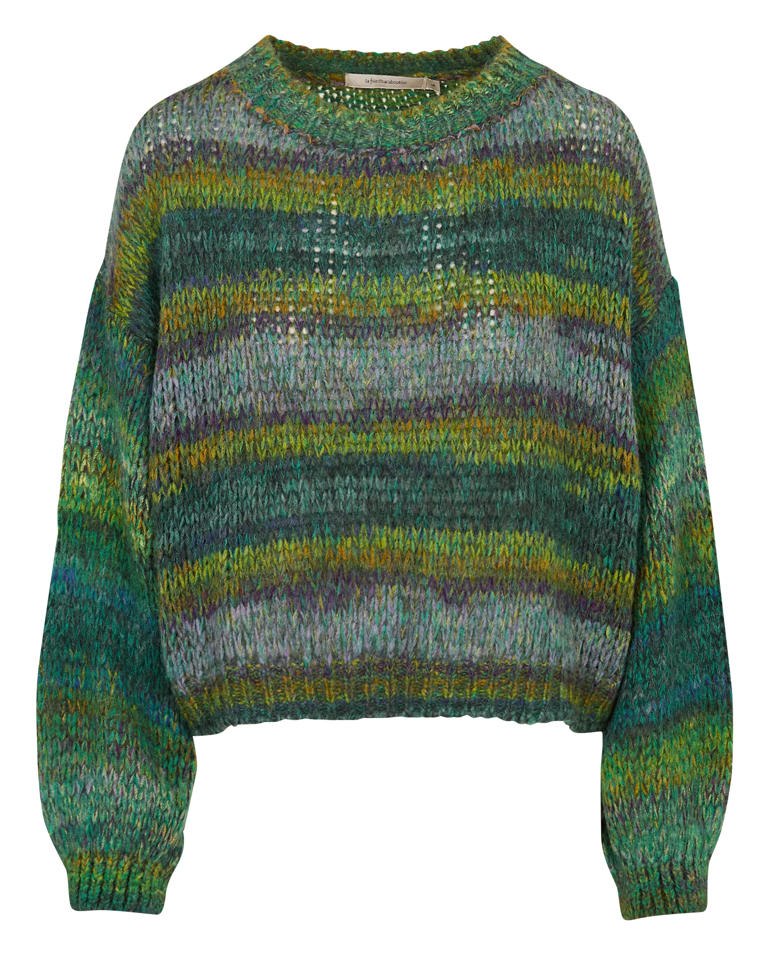 Kurzärmliger Pullover mit Rundhalsausschnitt LA FEE MARABOUTEE Mehrfarbig