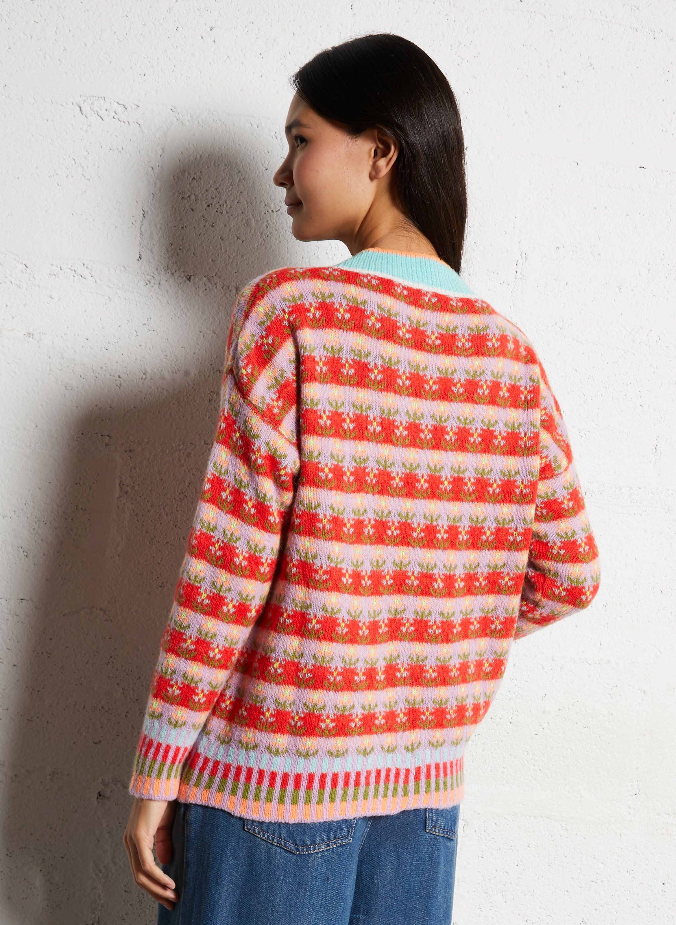 Pull oversize col rond DR BLOOM Rouge